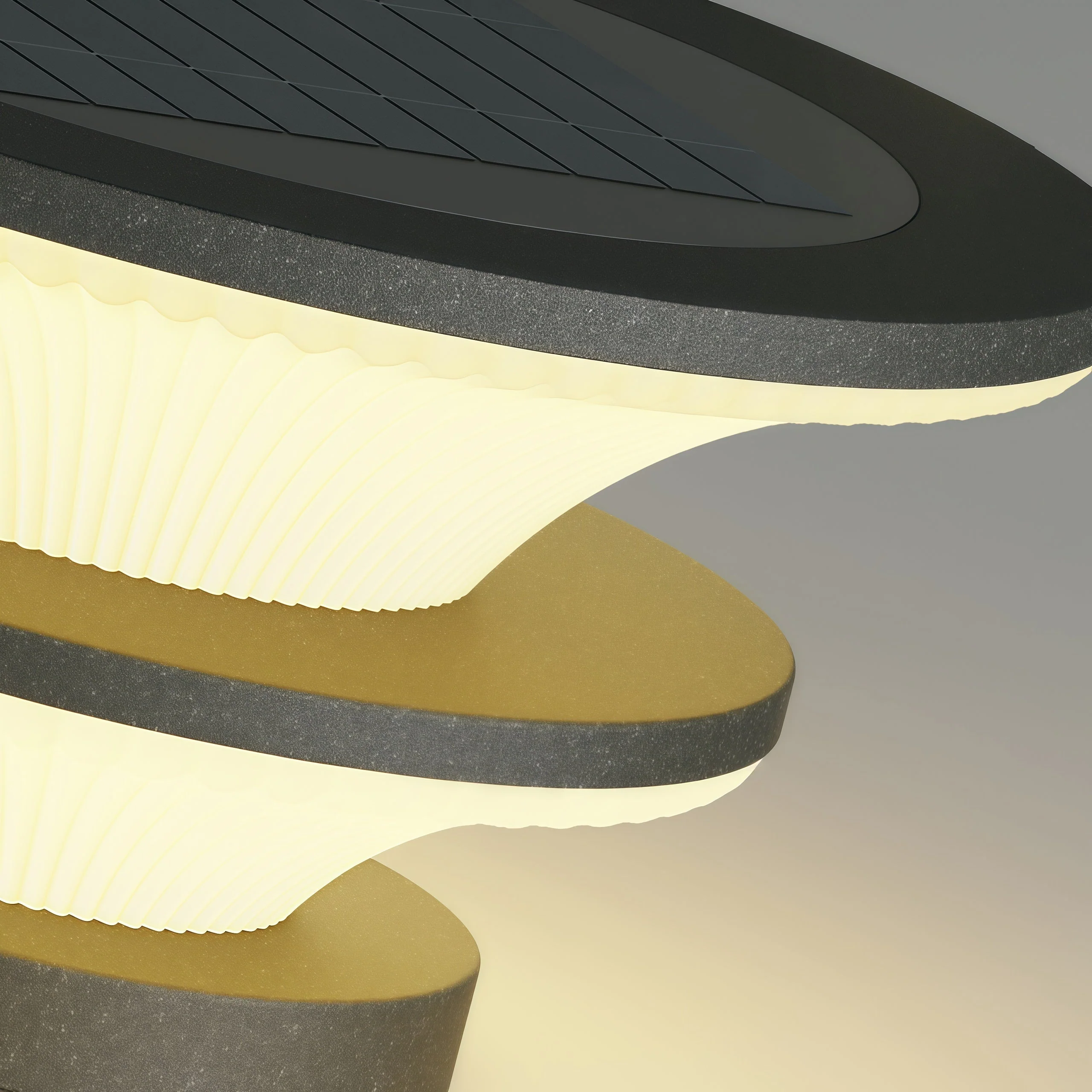 Elijah Round Modern Steel Outdoor Patio Pillar Lights - Image 16