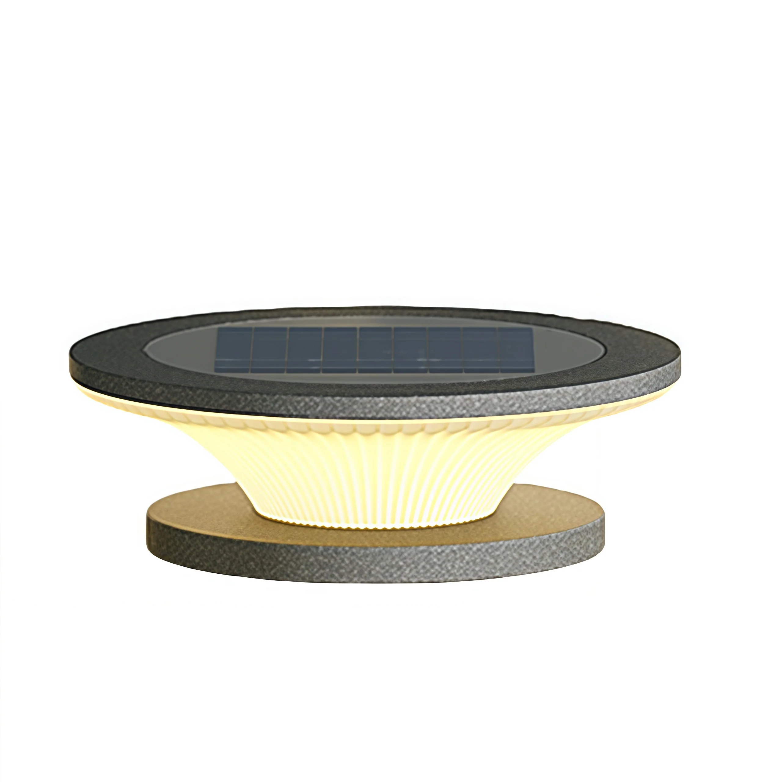 Elijah Round Modern Steel Outdoor Patio Pillar Lights - Image 3