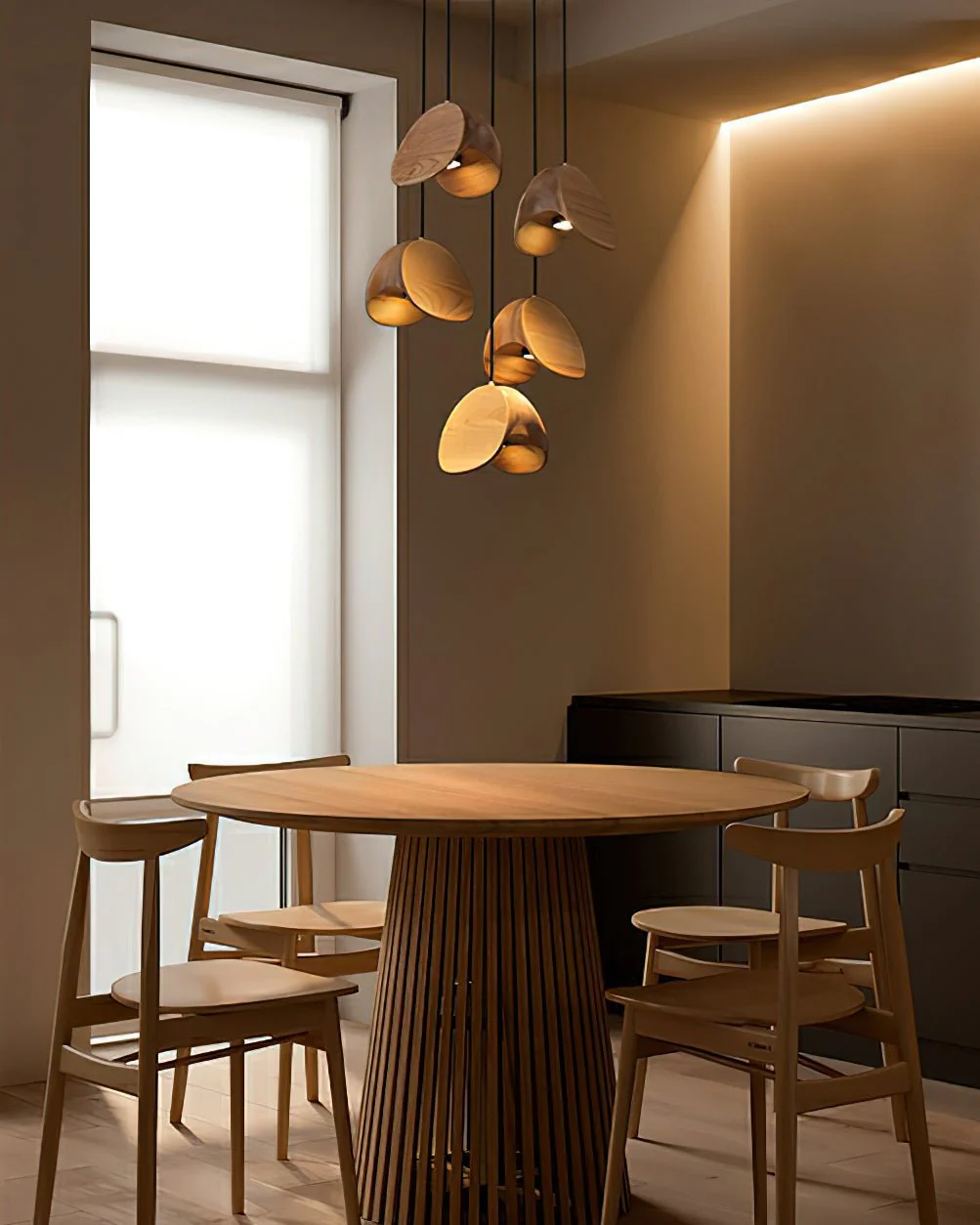 Elmiren Cluster Wood Pendant Light - Image 34