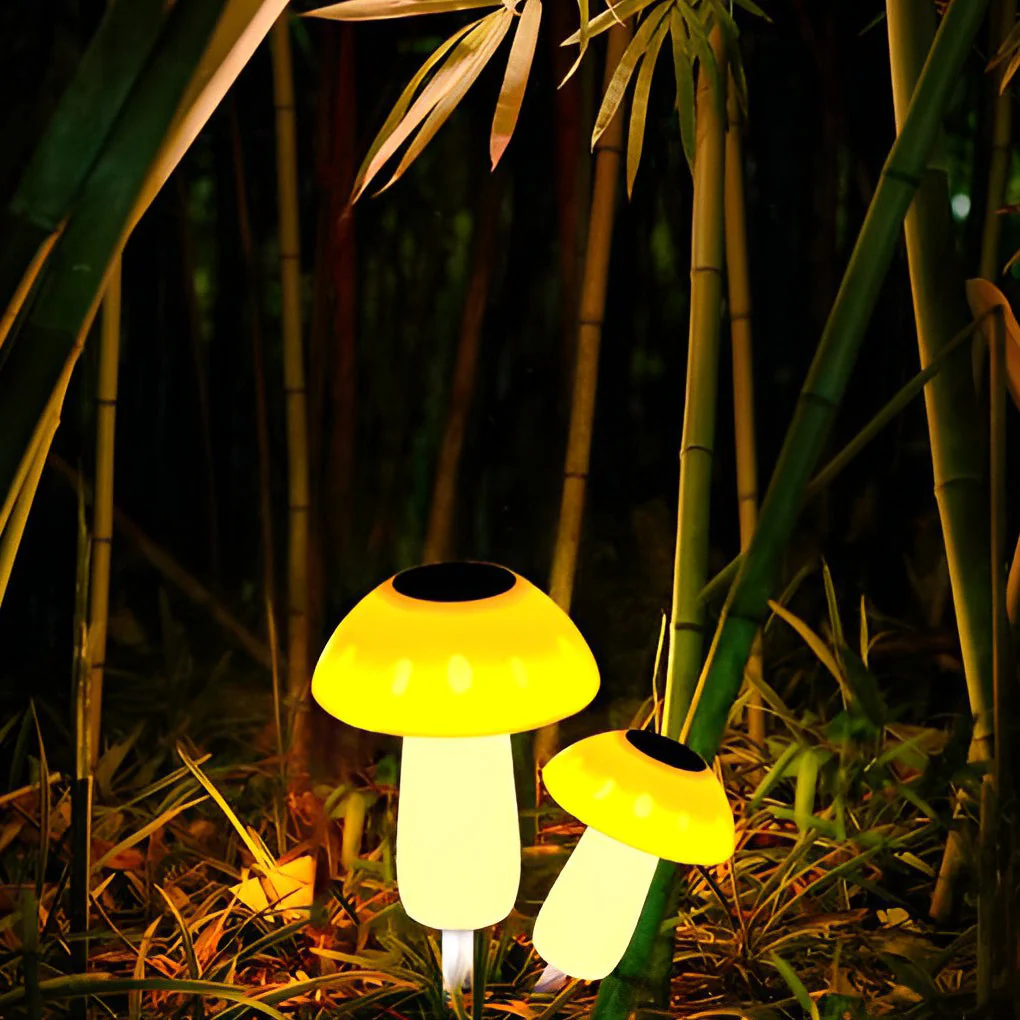 Eloie Mushroom Solar LED Plastic Outdoor Lawn Light - Image 5