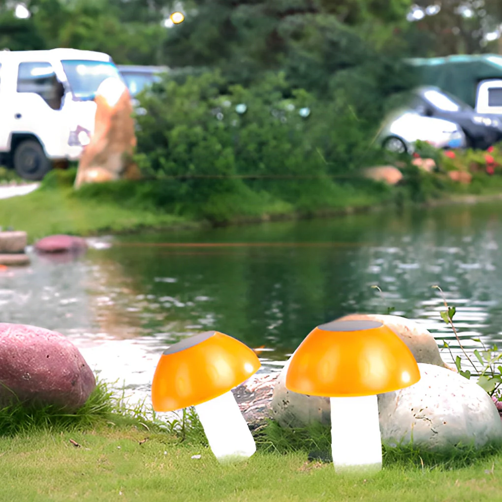 Eloie Mushroom Solar LED Plastic Outdoor Lawn Light - Image 7