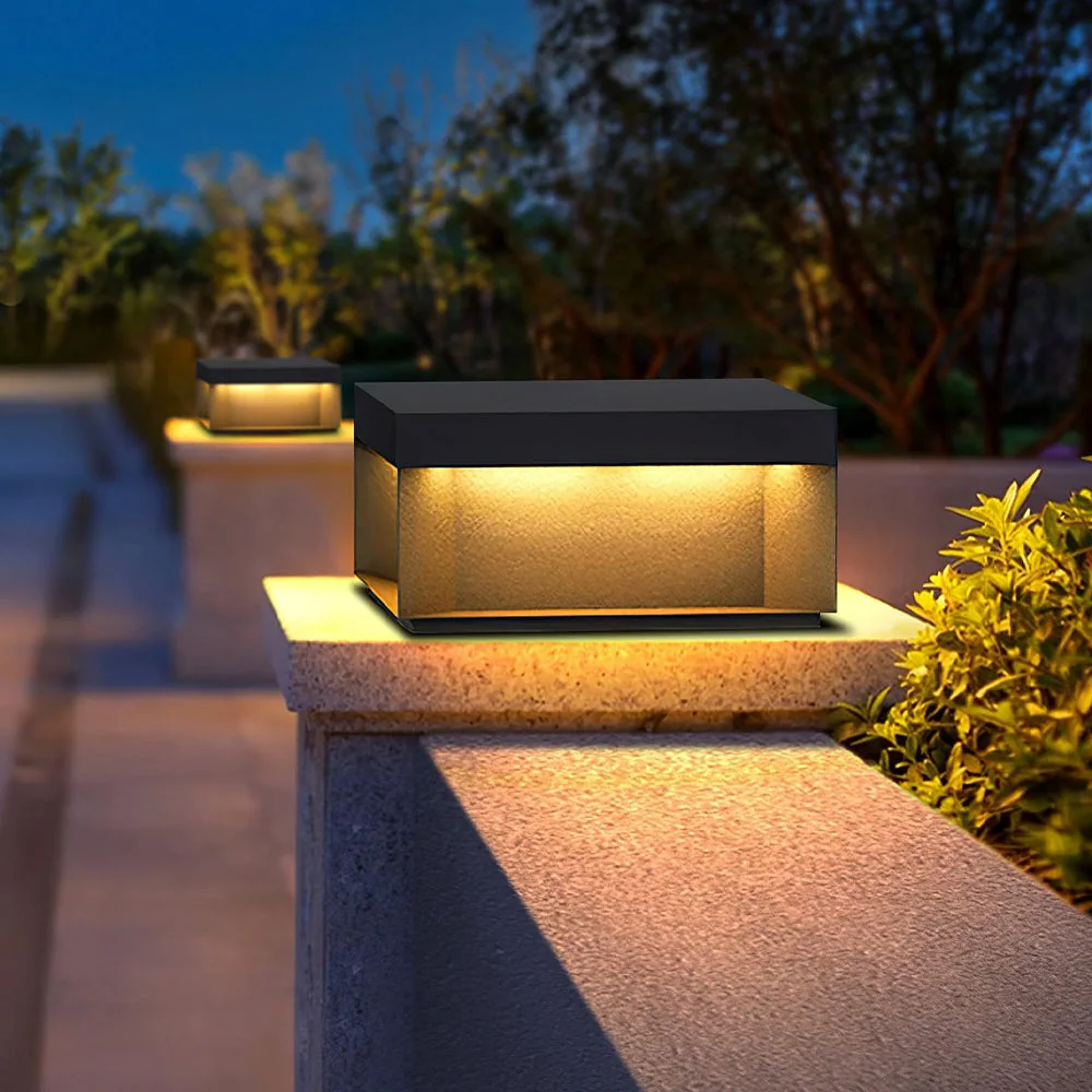 Elow Outdoor Post Lamps Modern Square Solar - Image 11