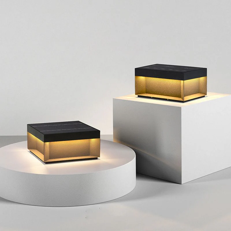 Elow Outdoor Post Lamps Modern Square Solar - Image 2
