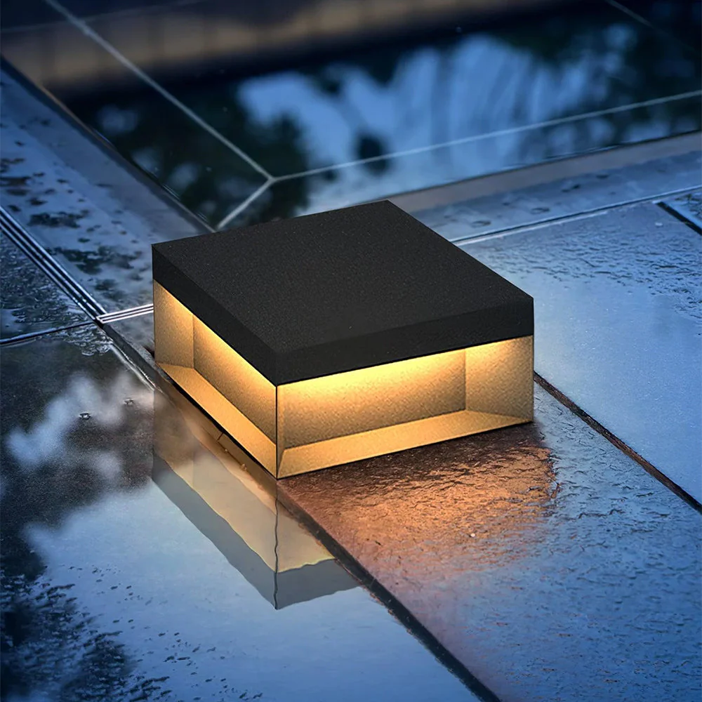 Elow Outdoor Post Lamps Modern Square Solar - Image 9