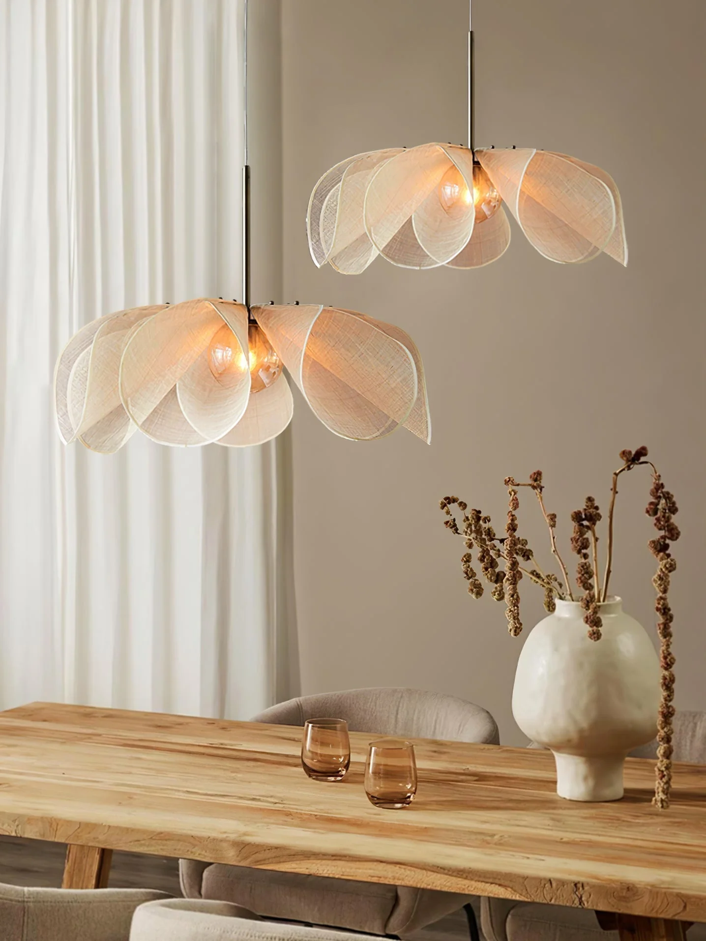 Elowe Abaca Fiber Pendant Lamp - Image 13