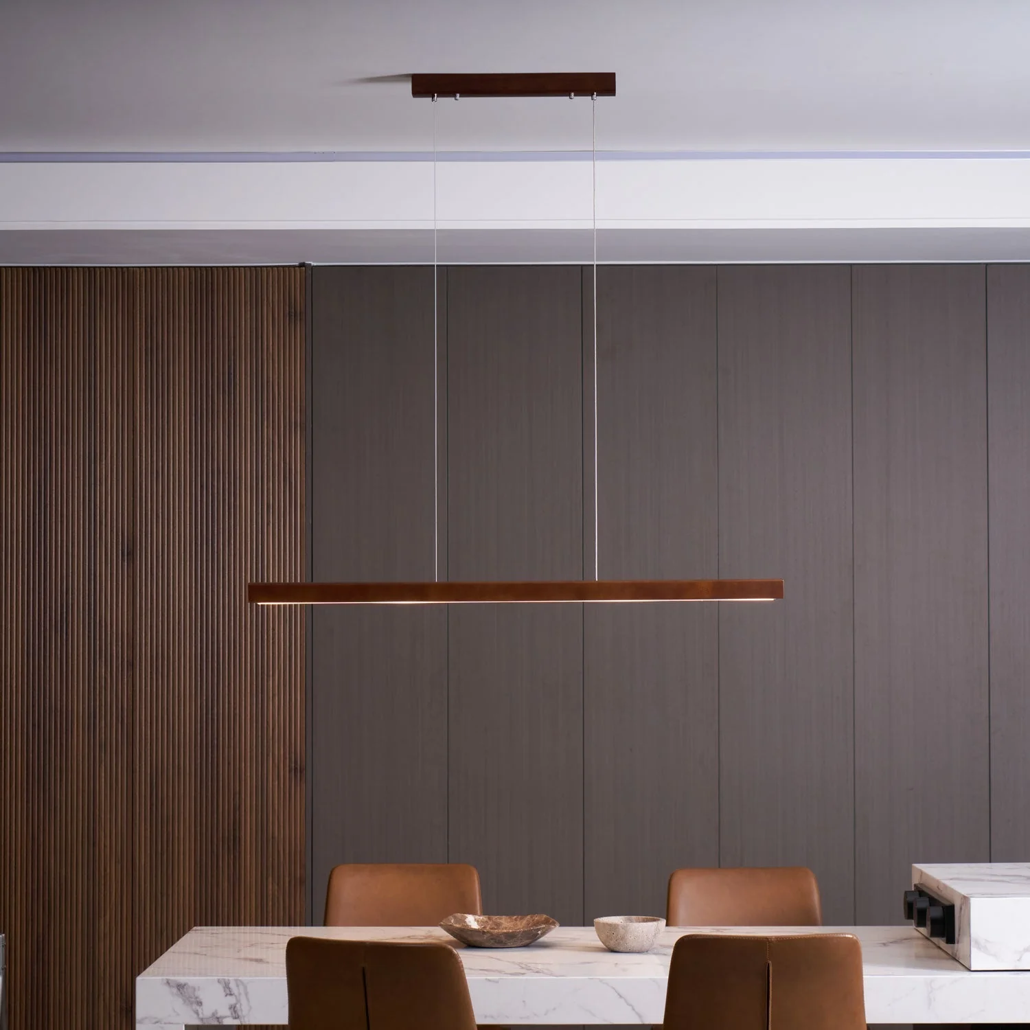 Elowen Linear Minimalist Wood Pendant Light - Image 28