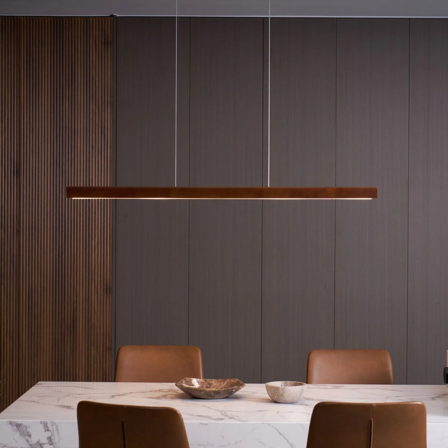 Elowen Linear Minimalist Wood Pendant Light - Image 40