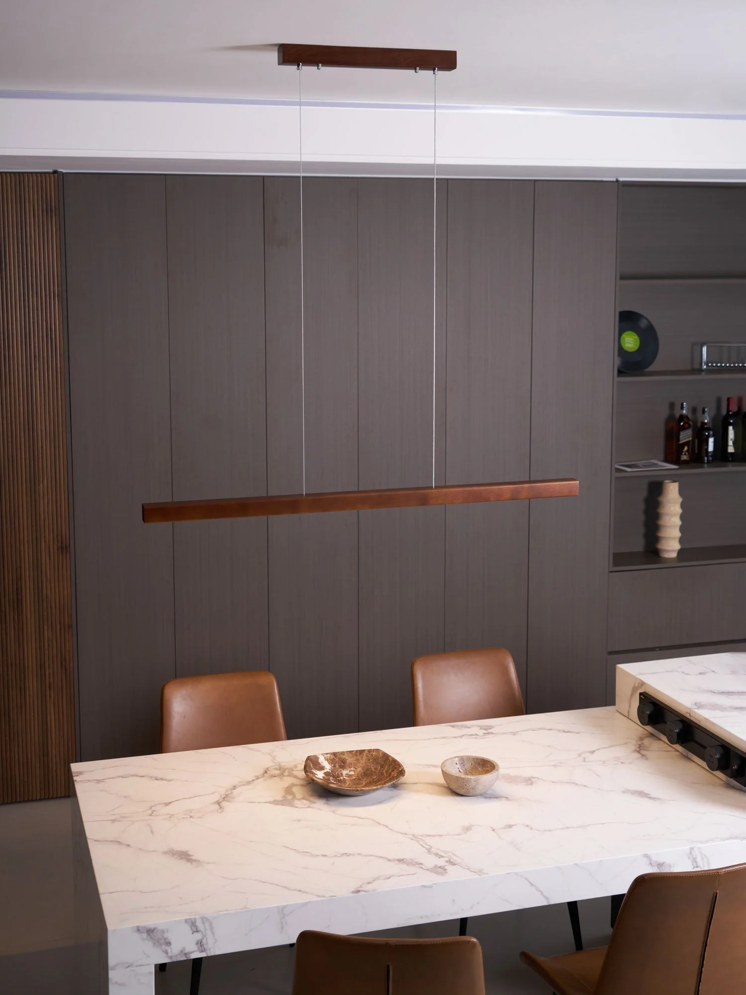 Elowen Linear Minimalist Wood Pendant Light - Image 42