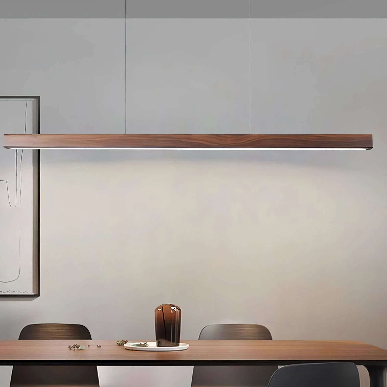 Elowen Linear Minimalist Wood Pendant Light - Image 52
