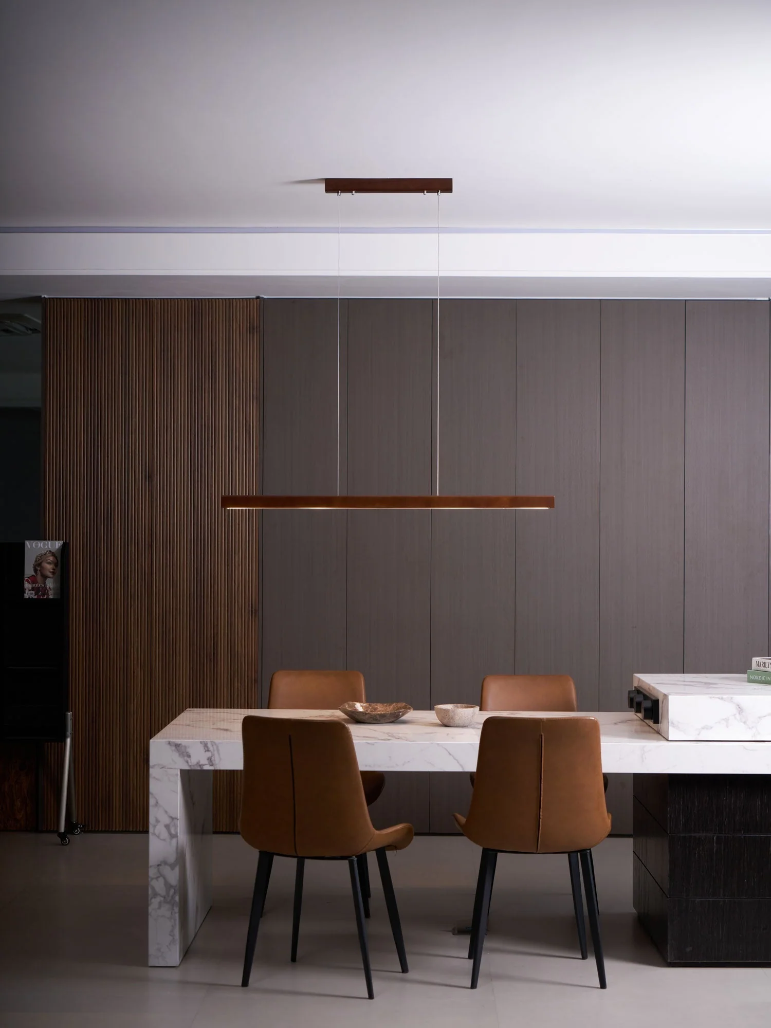 Elowen Linear Minimalist Wood Pendant Light - Image 53