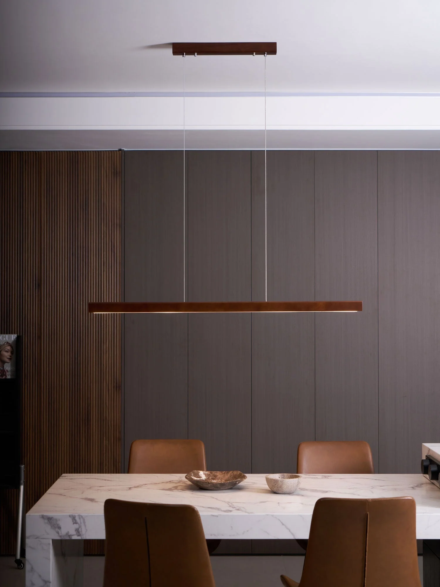 Elowen Linear Minimalist Wood Pendant Light - Image 54