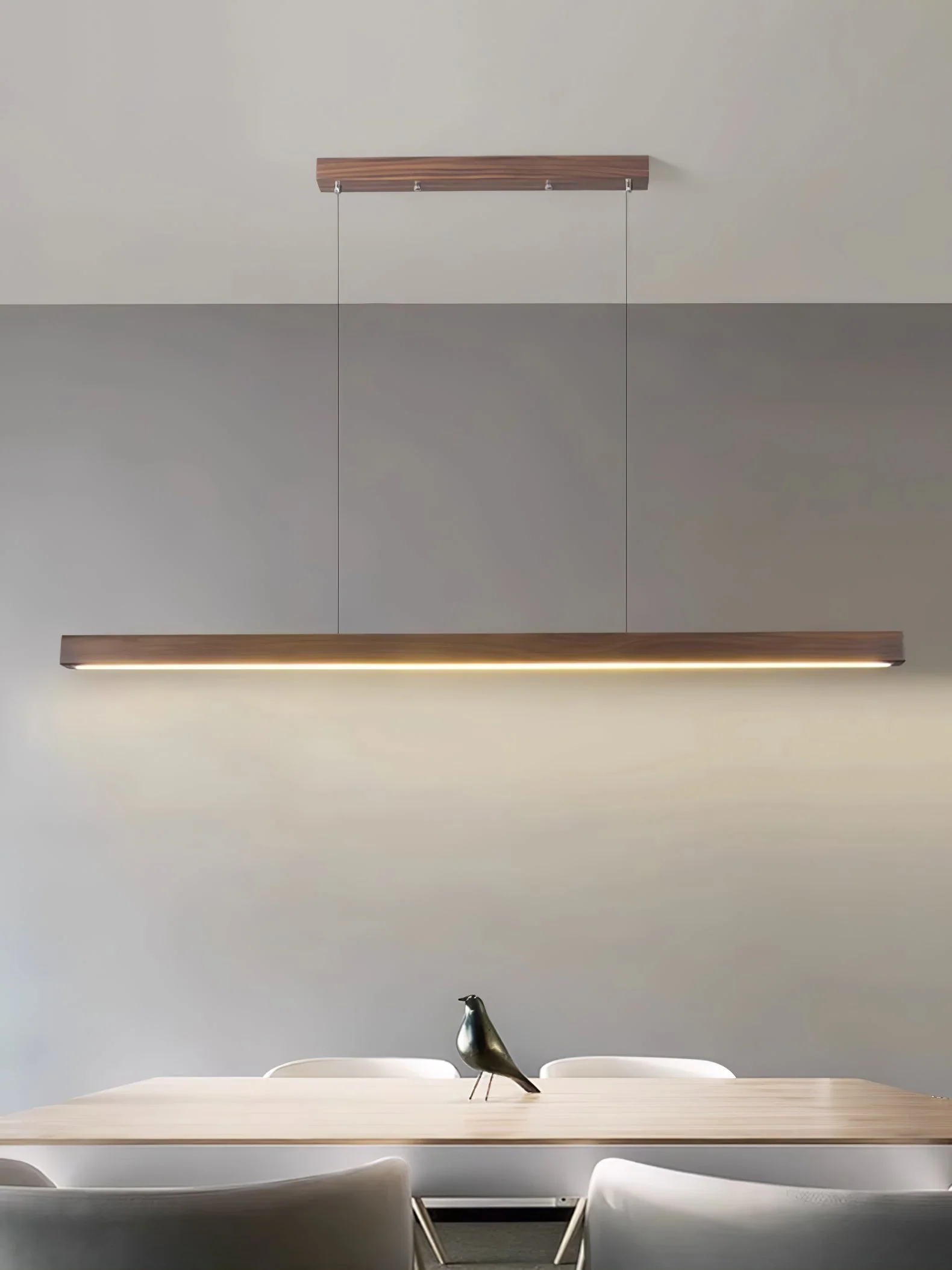 Elowen Linear Minimalist Wood Pendant Light - Image 66