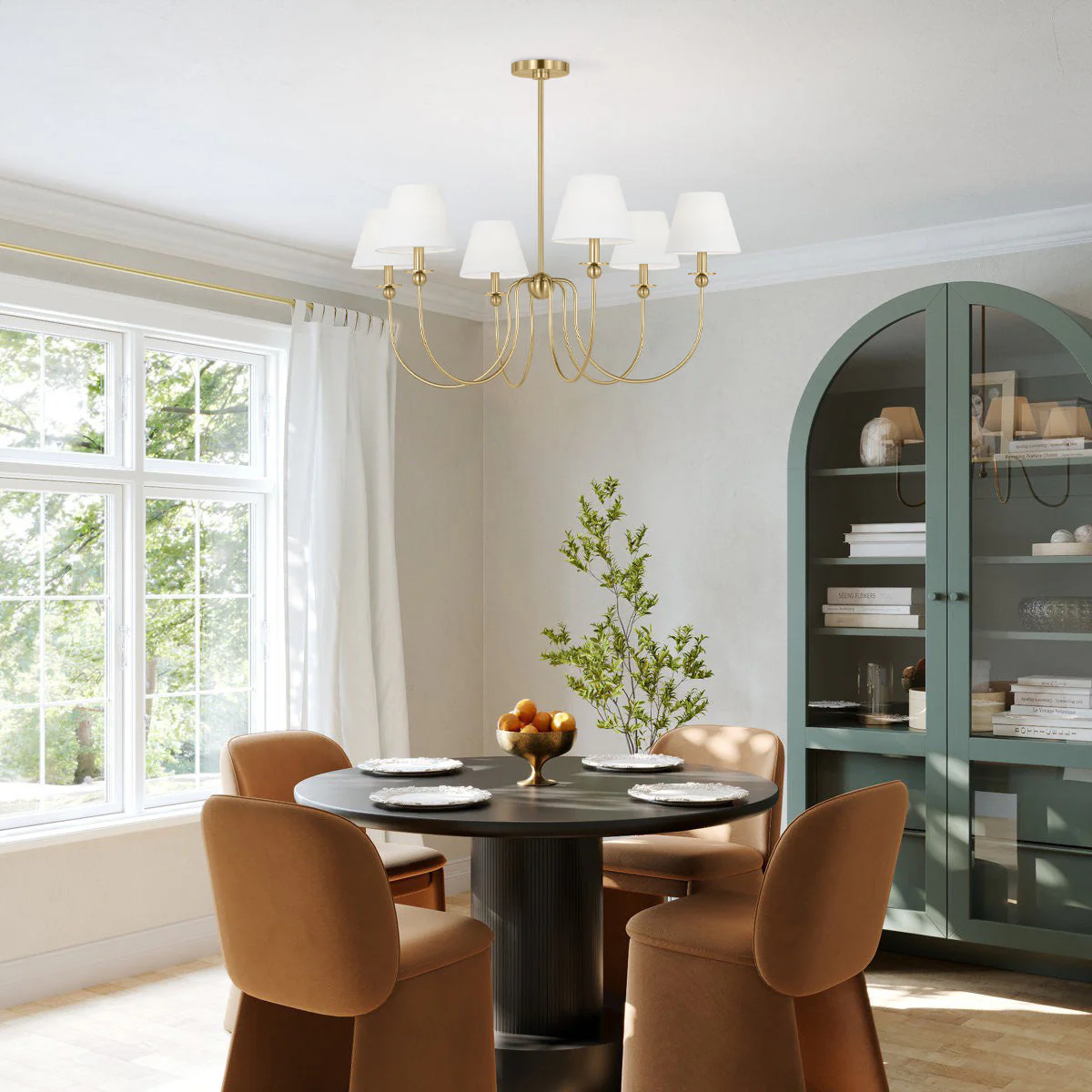 Elsay Contemporary Brass Chandelier - Image 2