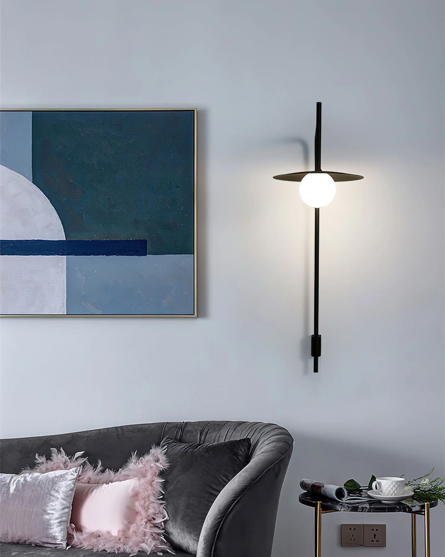 Elsie Wall Light Modern Minimalist Glass - Image 12