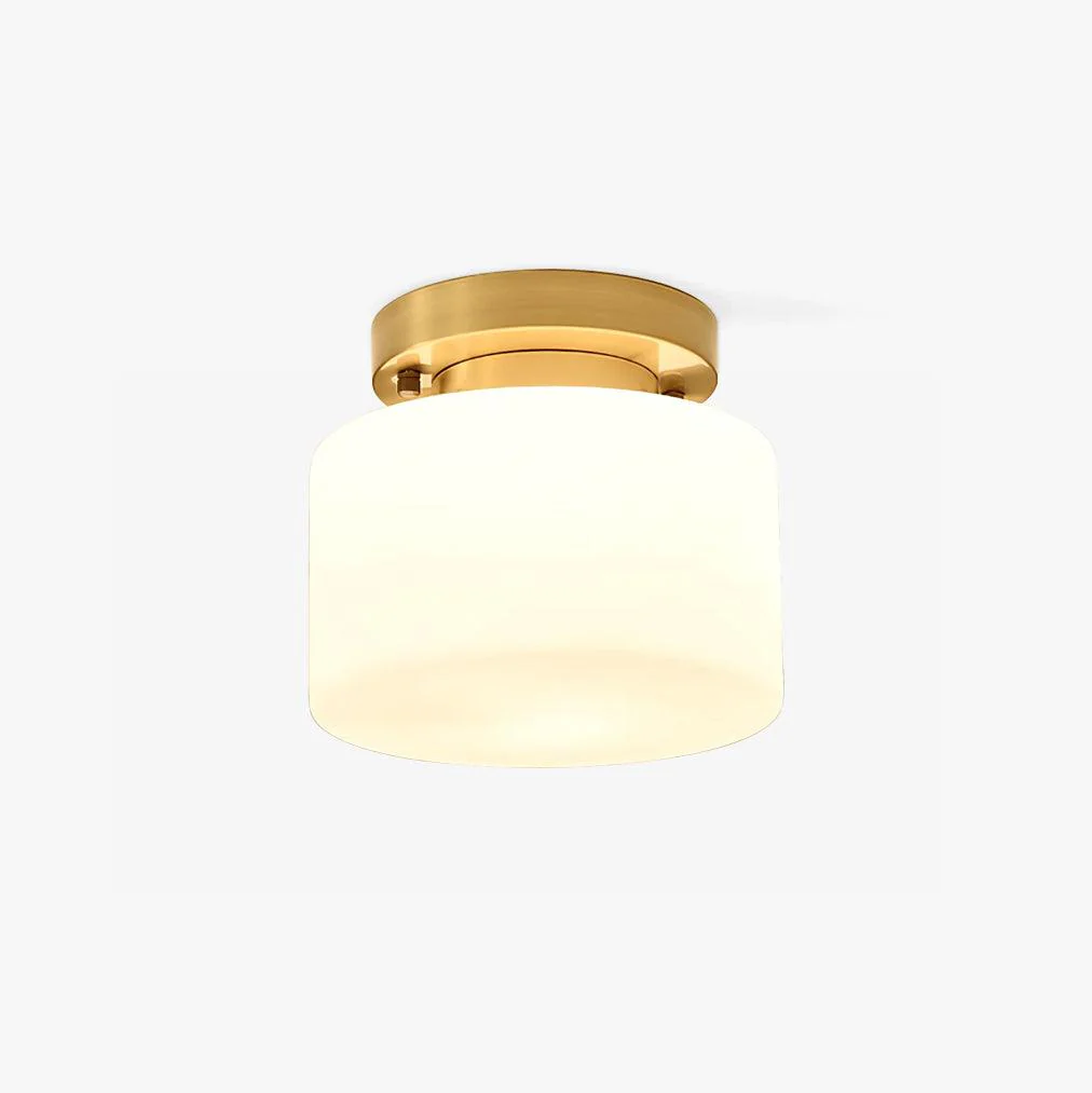 Elsilisra Nordic Art Brass Glass Flush Mount Ceiling Light