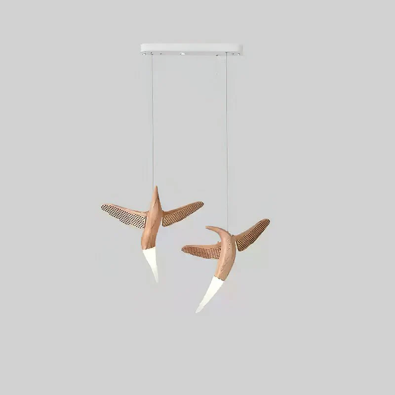 Elsilor Avian-Inspired Wood Pendant Light - Image 2