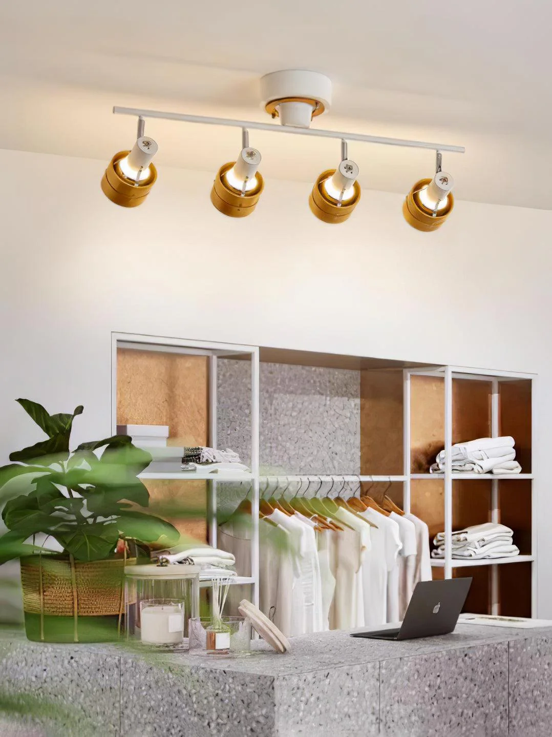 Elsorila Elegance Adjustable Spot Wooden Ceiling Lamp - Image 28