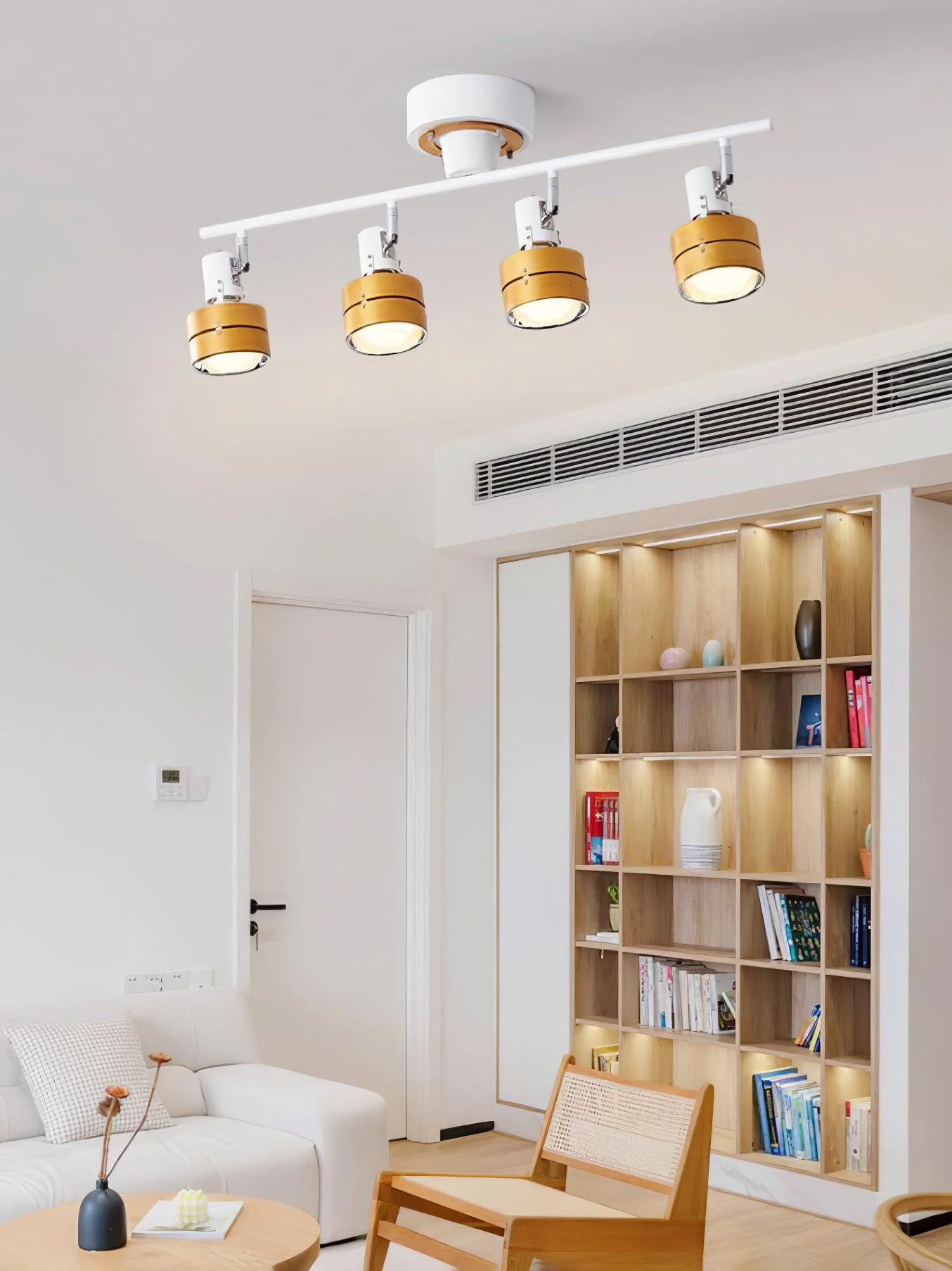 Elsorila Elegance Adjustable Spot Wooden Ceiling Lamp - Image 32