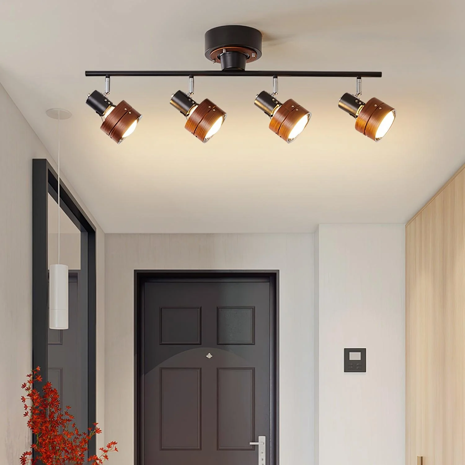 Elsorila Elegance Adjustable Spot Wooden Ceiling Lamp - Image 35