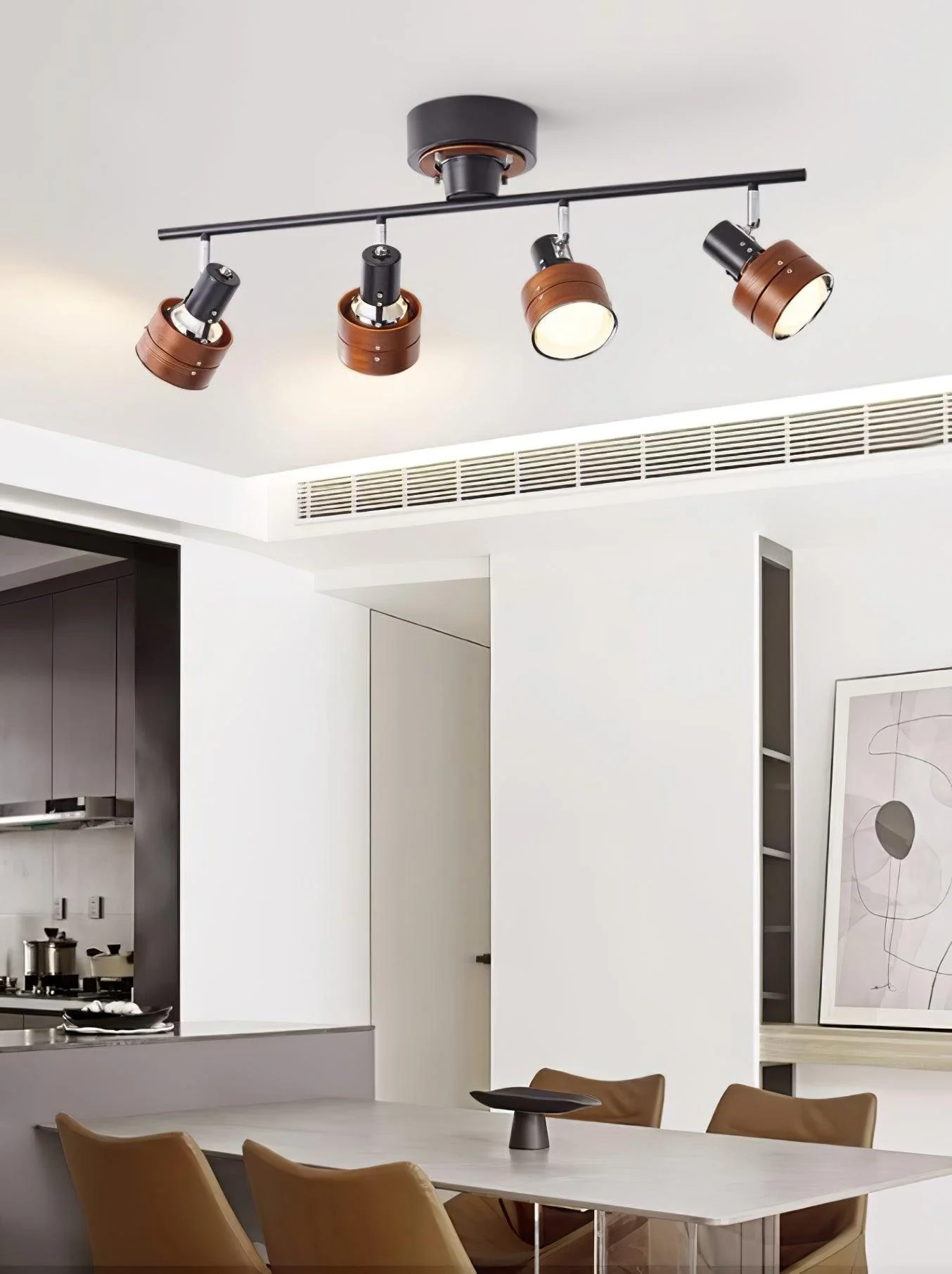 Elsorila Elegance Adjustable Spot Wooden Ceiling Lamp - Image 40