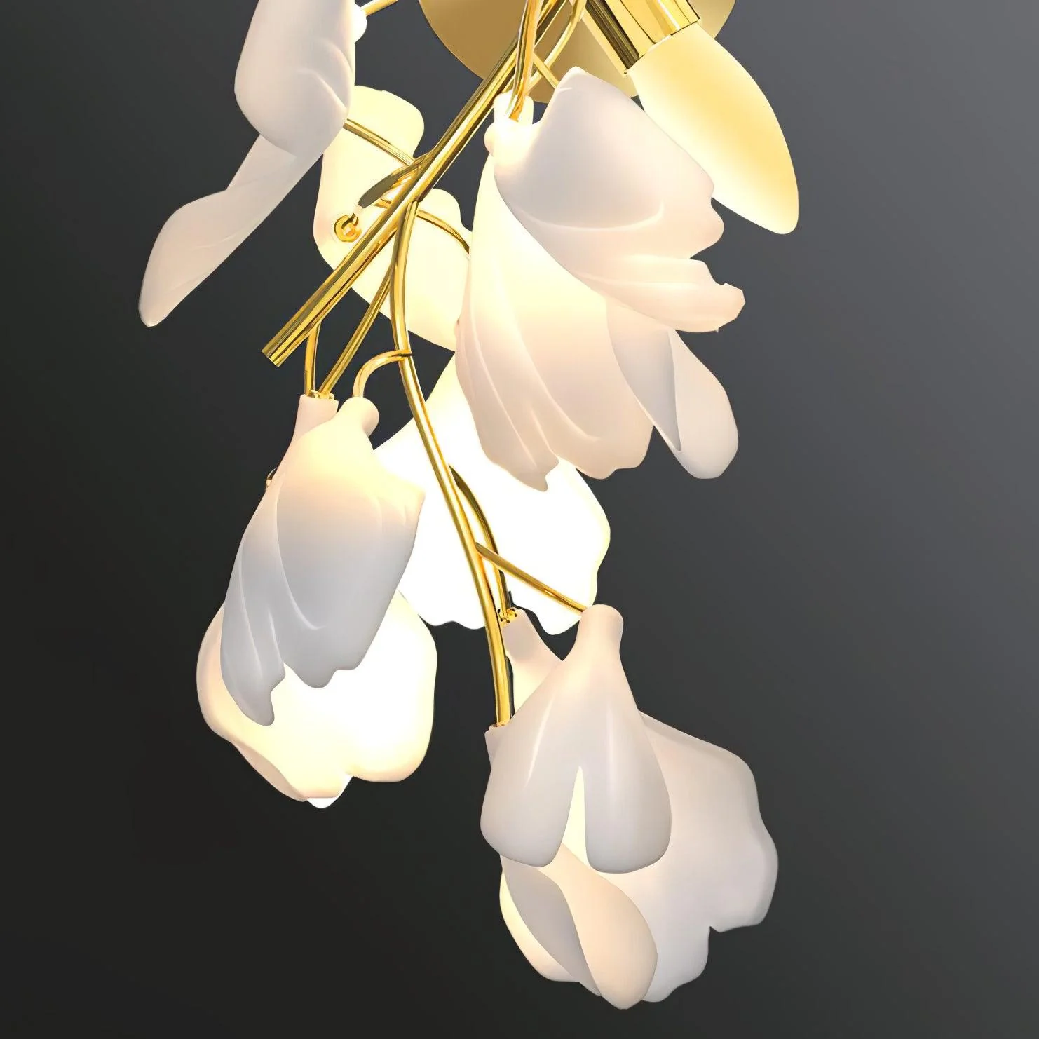 Elvelos Gingko Flowers Ceramics Wall Lamp - Image 10