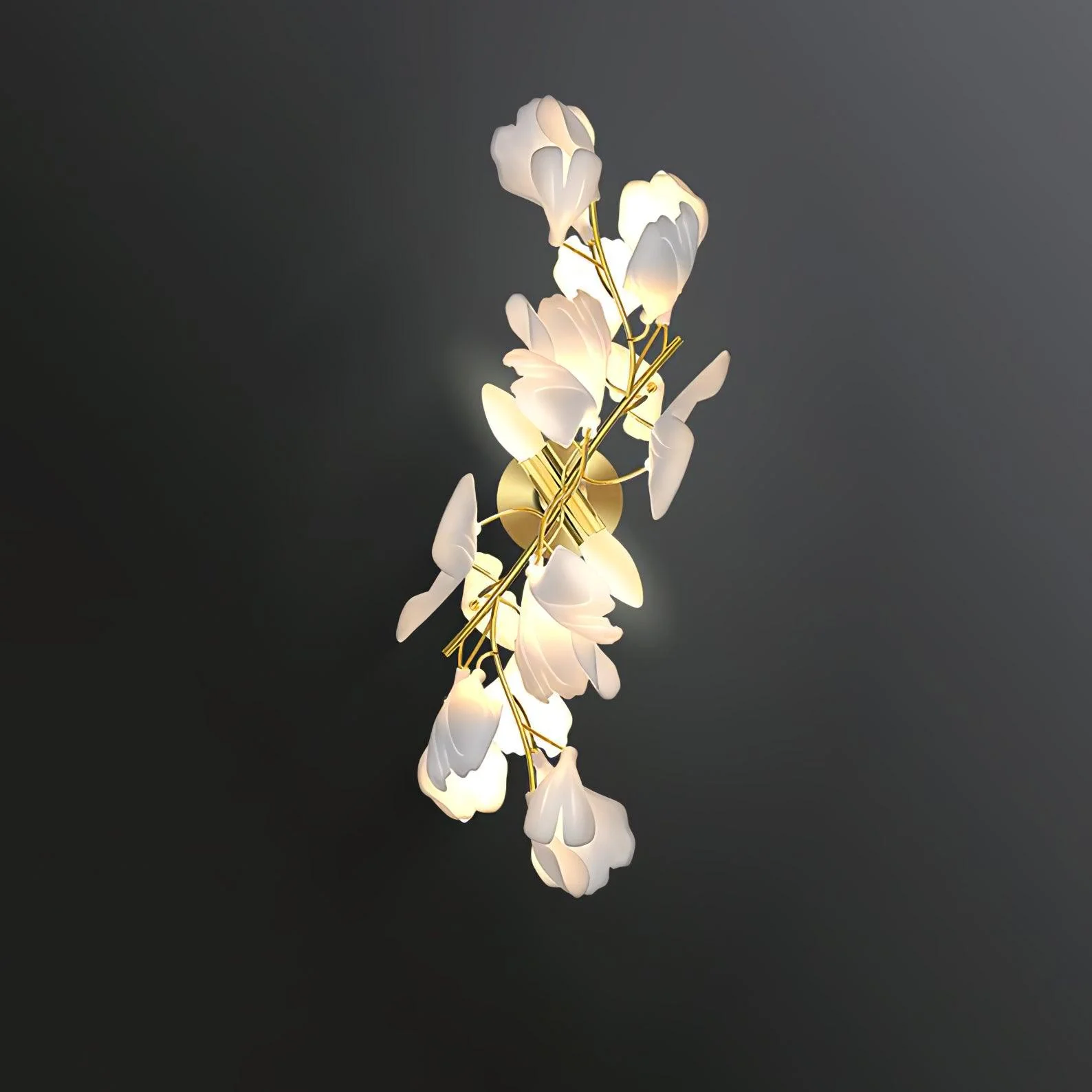 Elvelos Gingko Flowers Ceramics Wall Lamp - Image 13