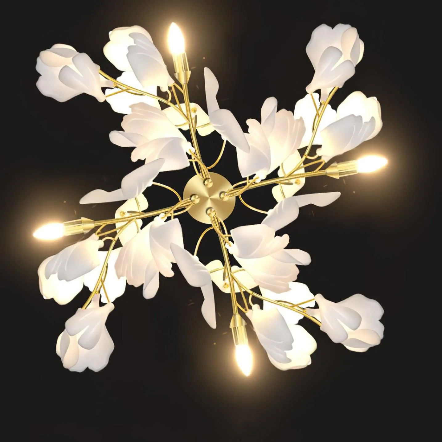 Elvelos Gingko Flowers Ceramics Wall Lamp - Image 15