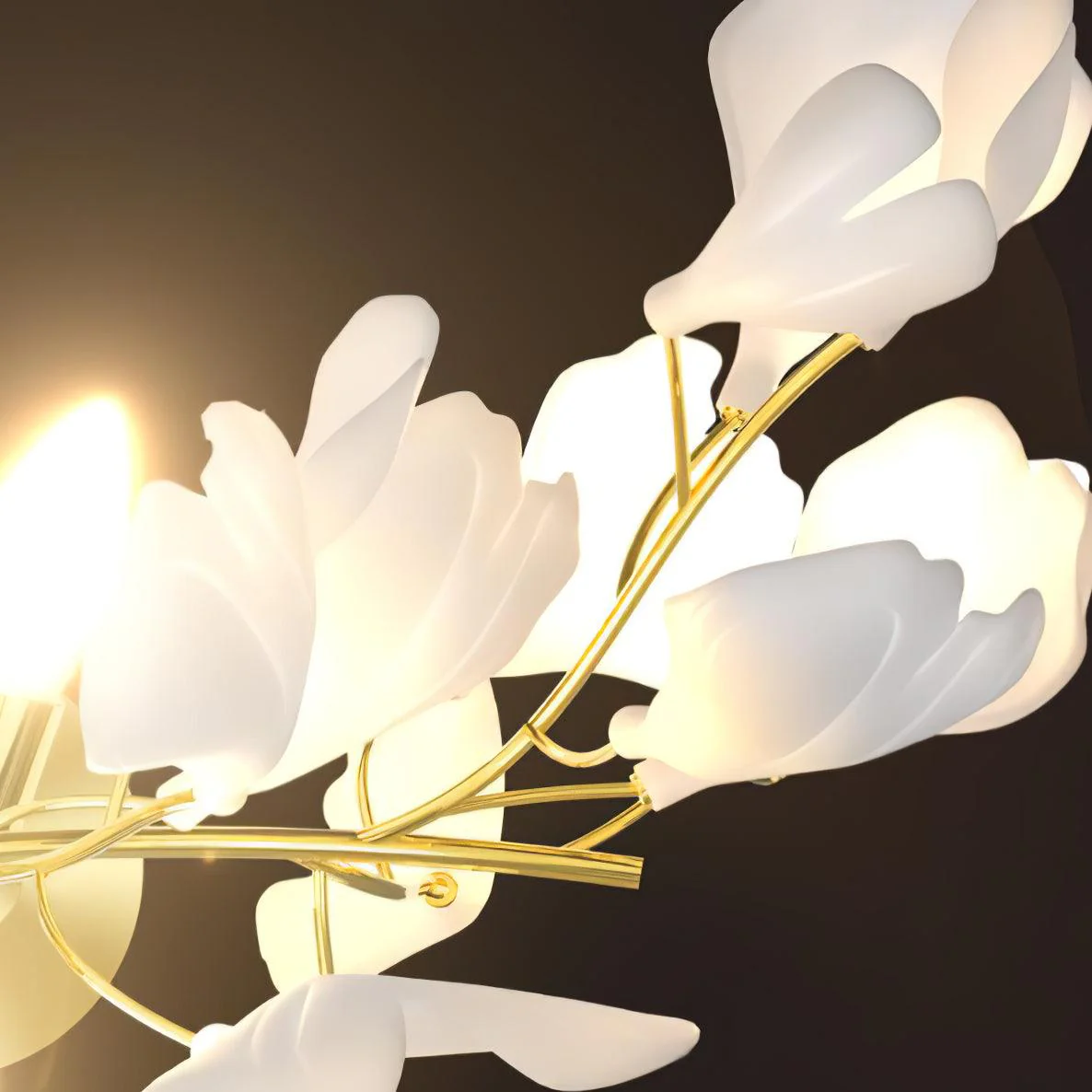 Elvelos Gingko Flowers Ceramics Wall Lamp - Image 17