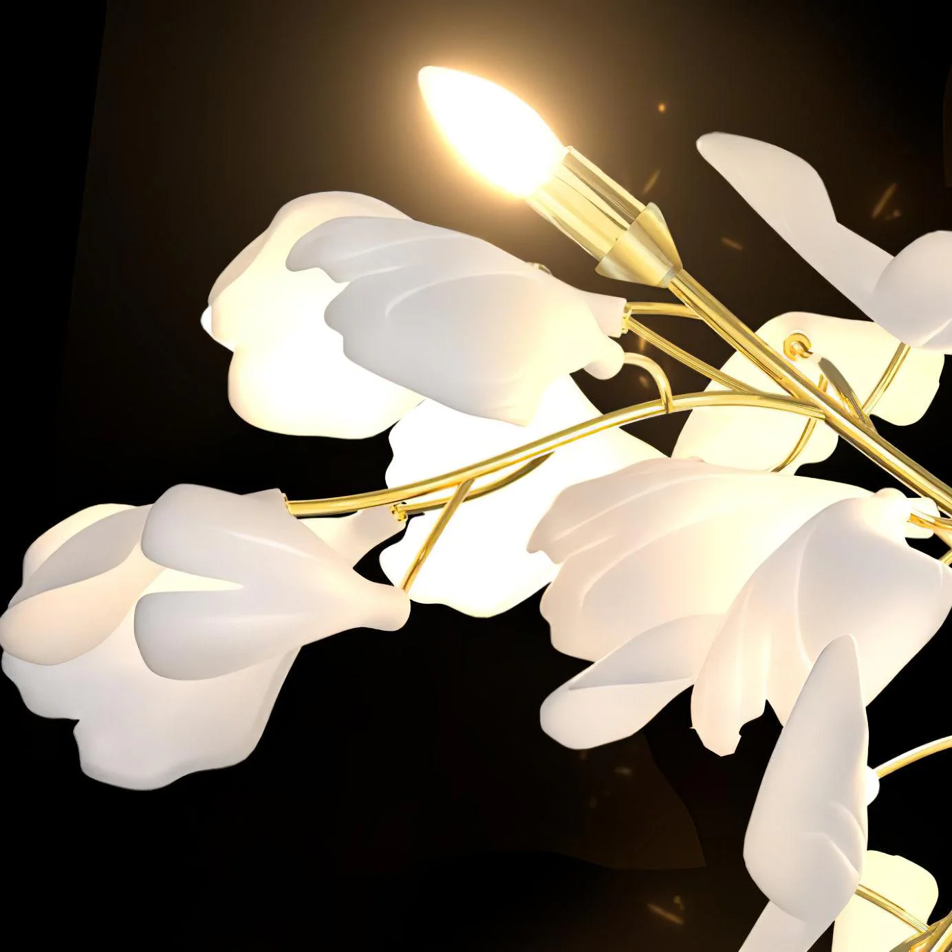 Elvelos Gingko Flowers Ceramics Wall Lamp - Image 18