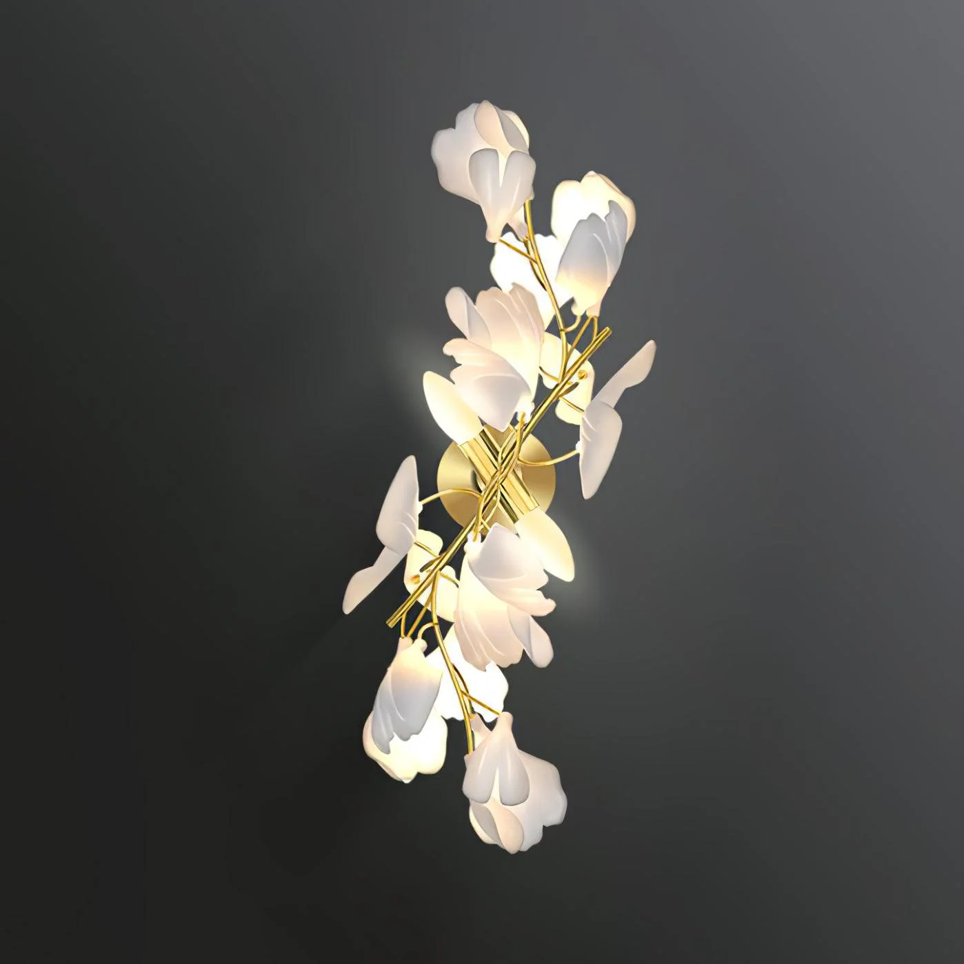 Elvelos Gingko Flowers Ceramics Wall Lamp - Image 5