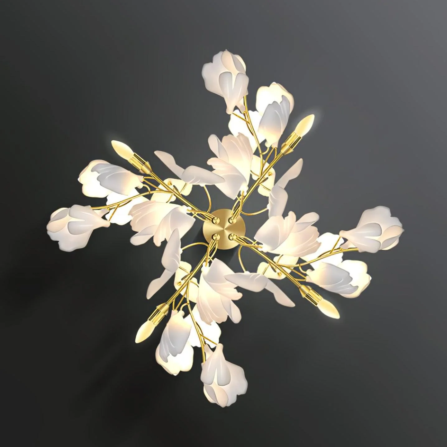 Elvelos Gingko Flowers Ceramics Wall Lamp - Image 6