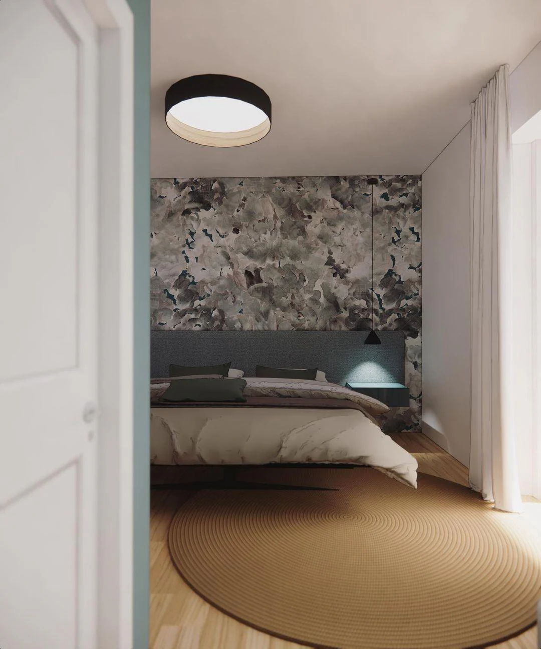 Elvenis Modern Minimalist Round Ceiling Lamp - Image 3