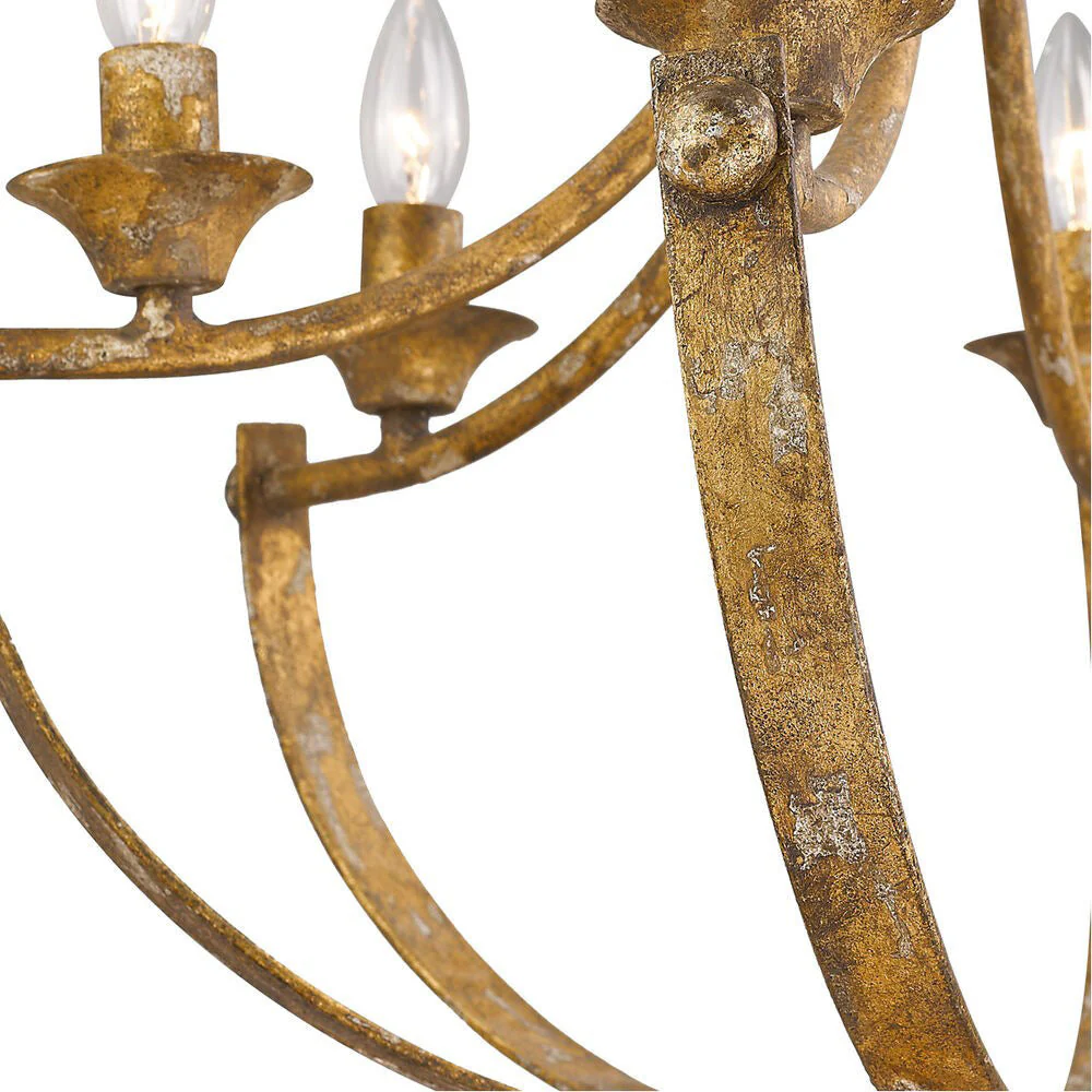 Elyndra Contemporary Brass Chandelier - Image 14