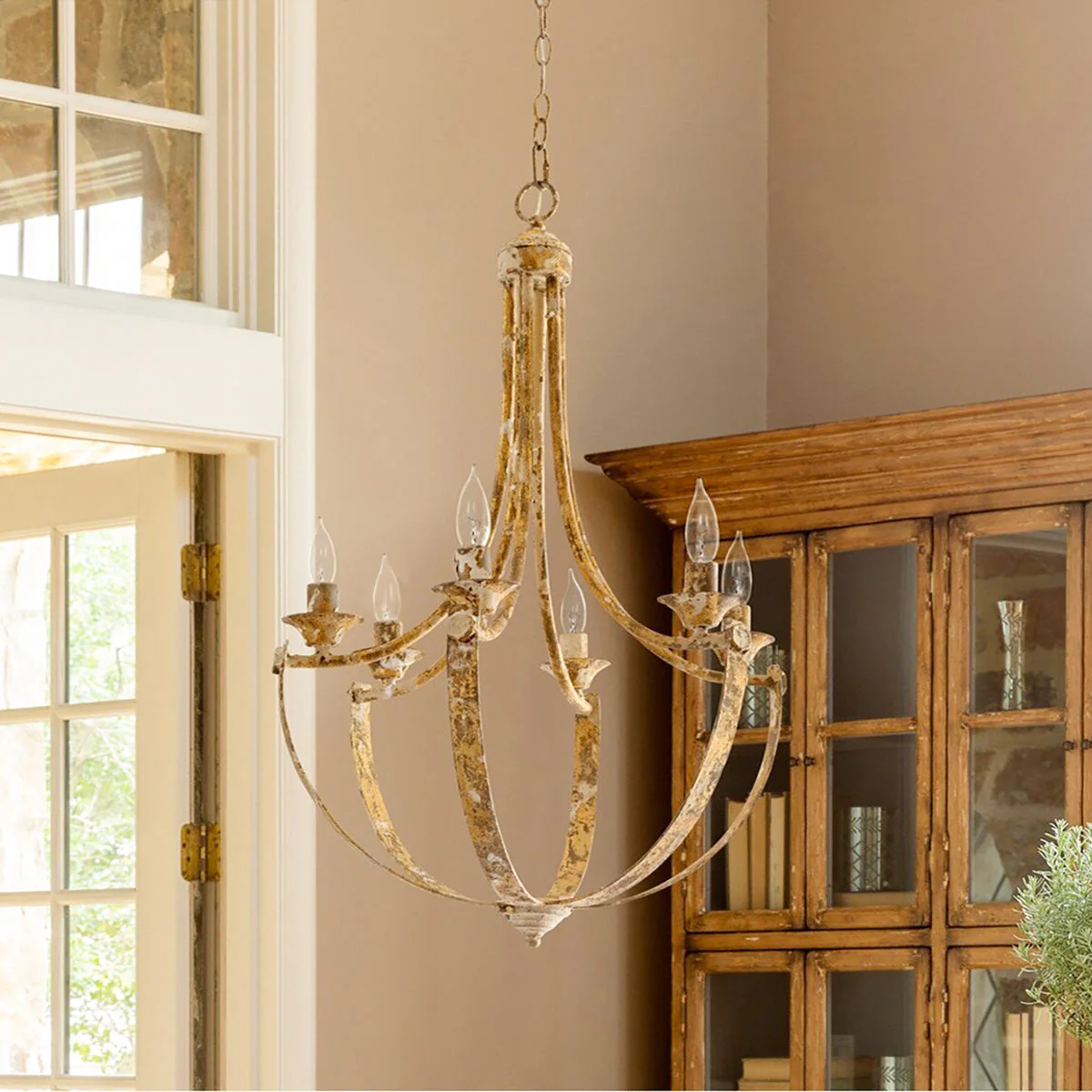 Elyndra Contemporary Brass Chandelier - Image 3