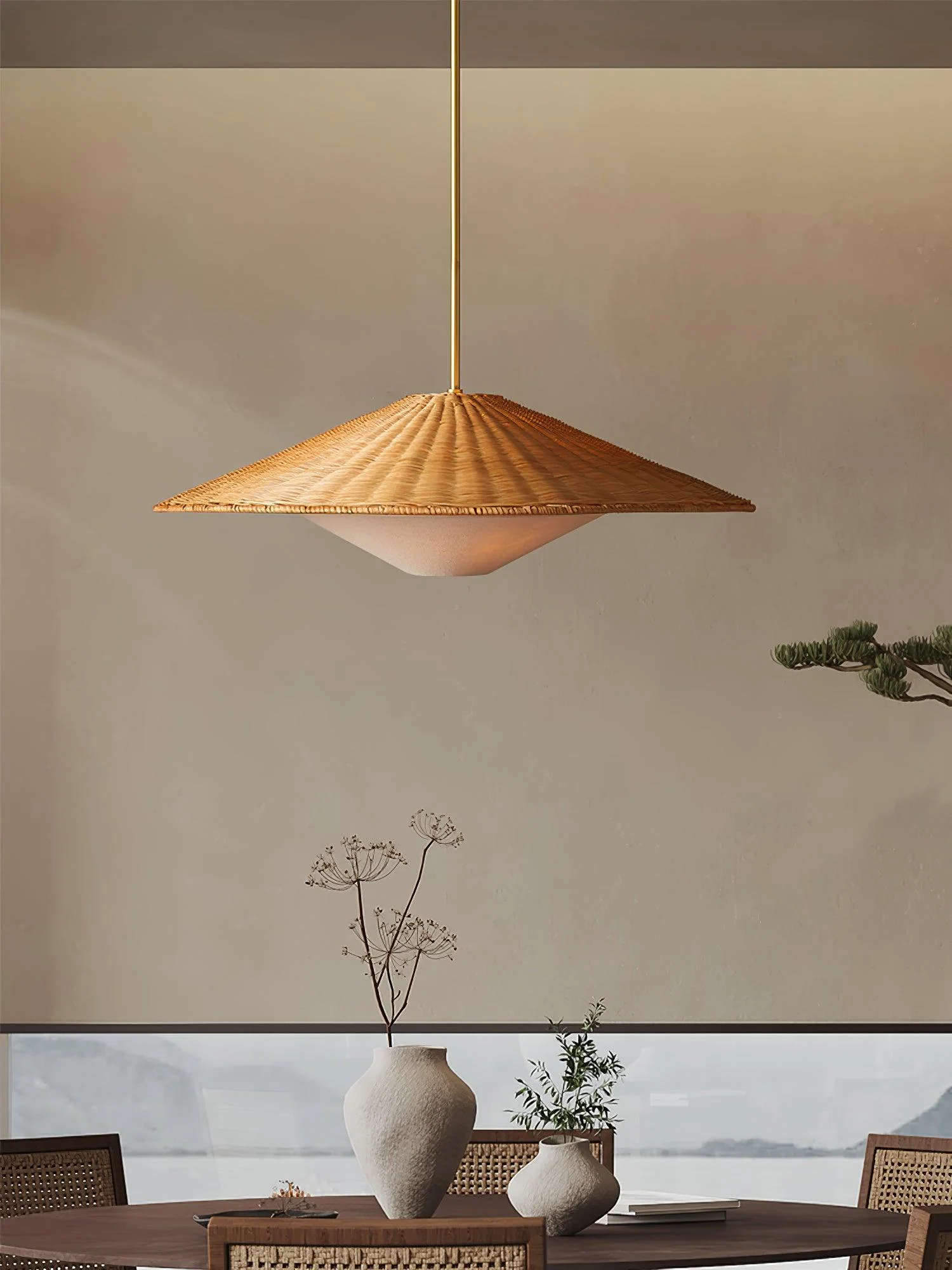 Elysiave Rattan Minimalistic Pendant Light - Image 10