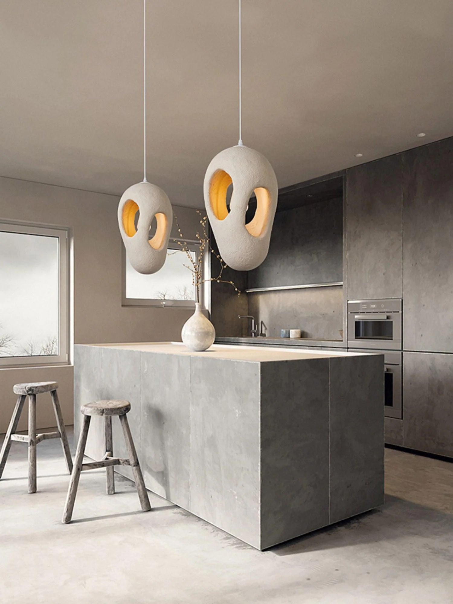 Elysire Beige Artistic Pendant Lamp - Image 13