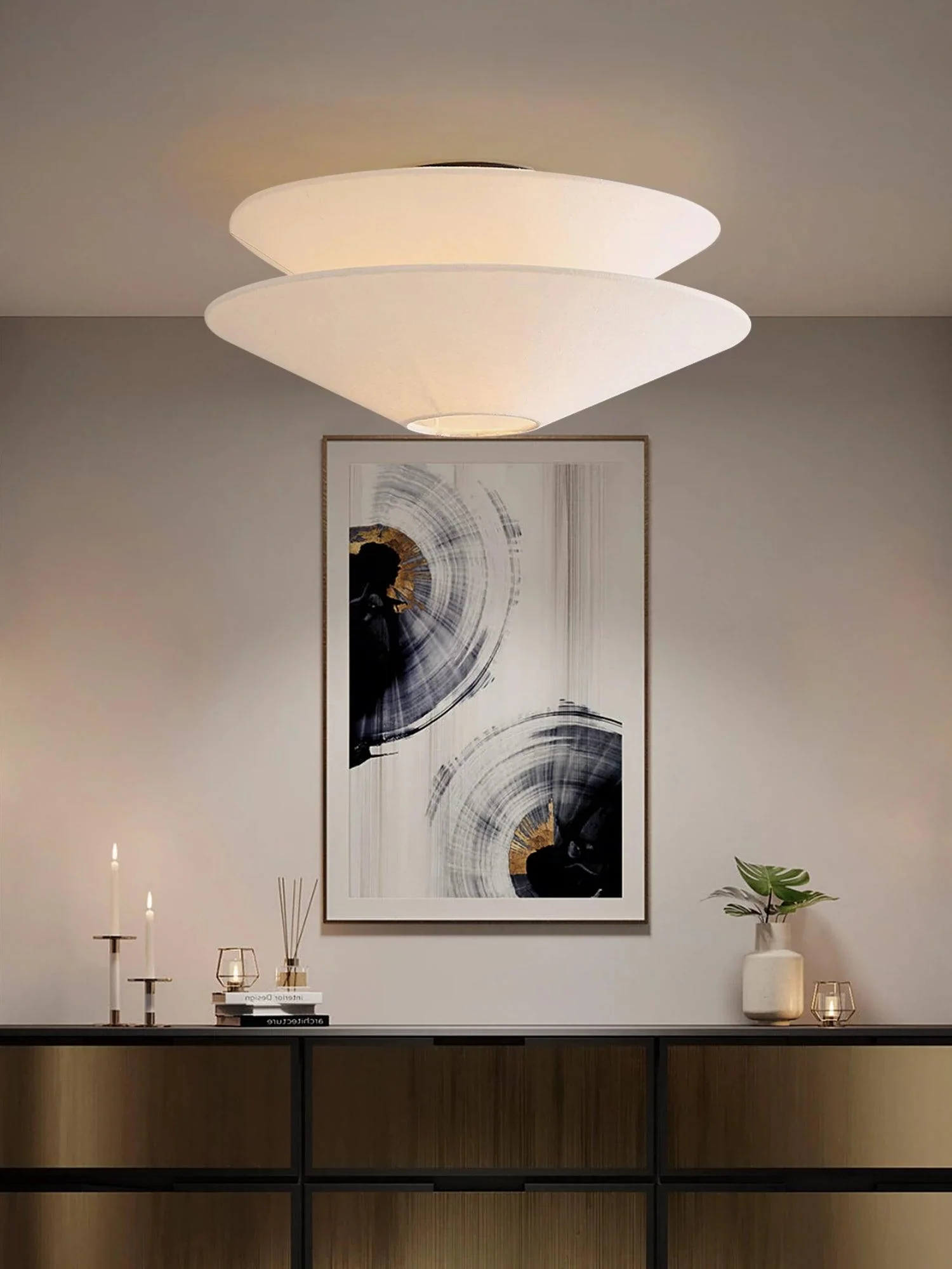 Eon Nordic Art Fabric Flushmount Ceiling Light - Image 22