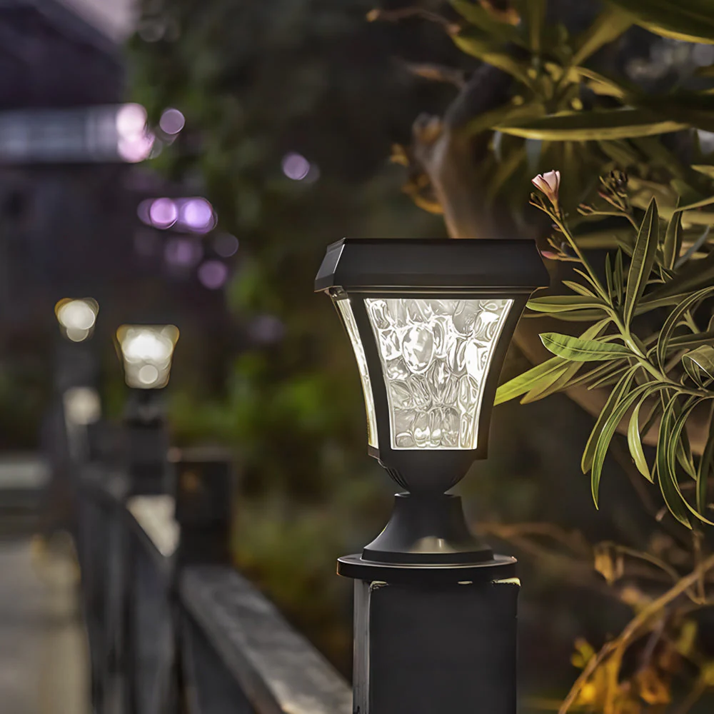 Eri LED Solar Cast Outdoor Pillar Lights - Image 3
