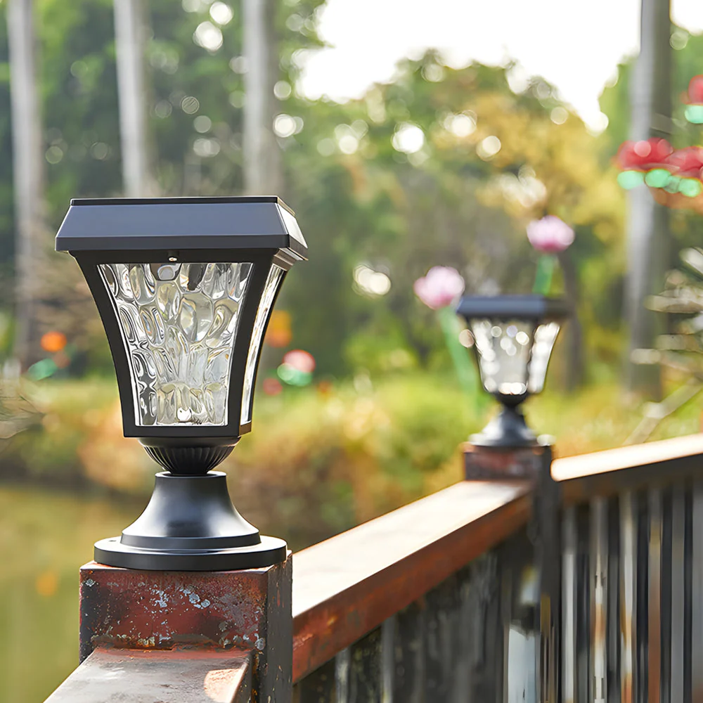 Eri LED Solar Cast Outdoor Pillar Lights - Image 4