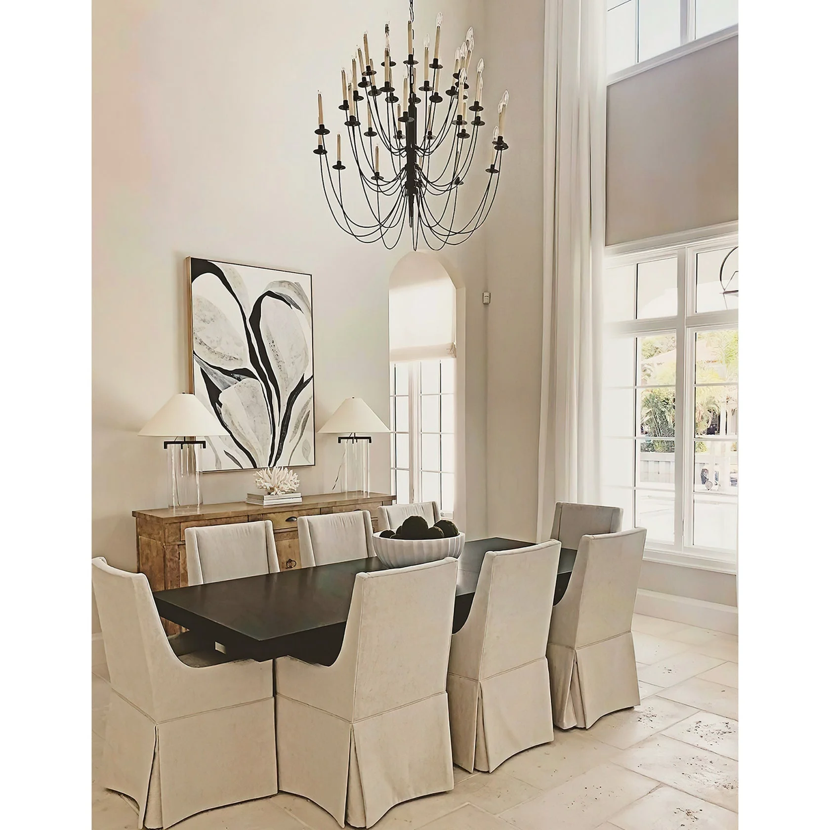 Erika Contemporary Brass Chandelier - Image 16
