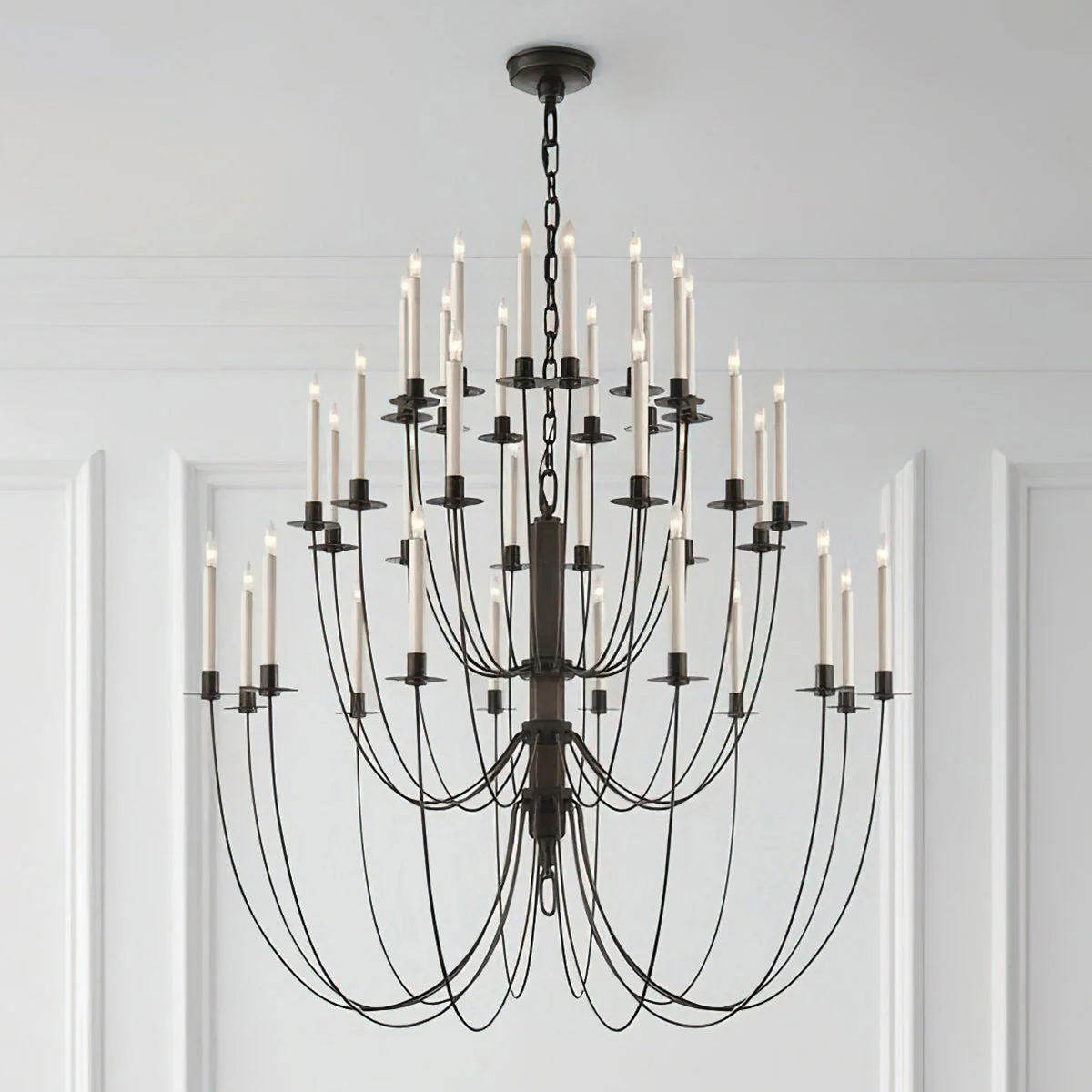 Erika Contemporary Brass Chandelier - Image 4