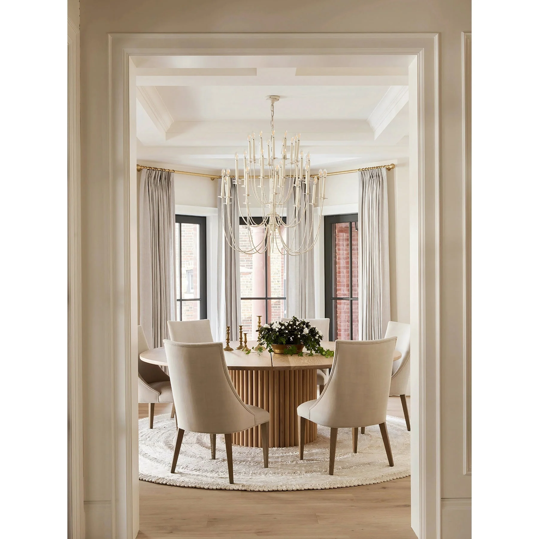 Erika Contemporary Brass Chandelier - Image 6
