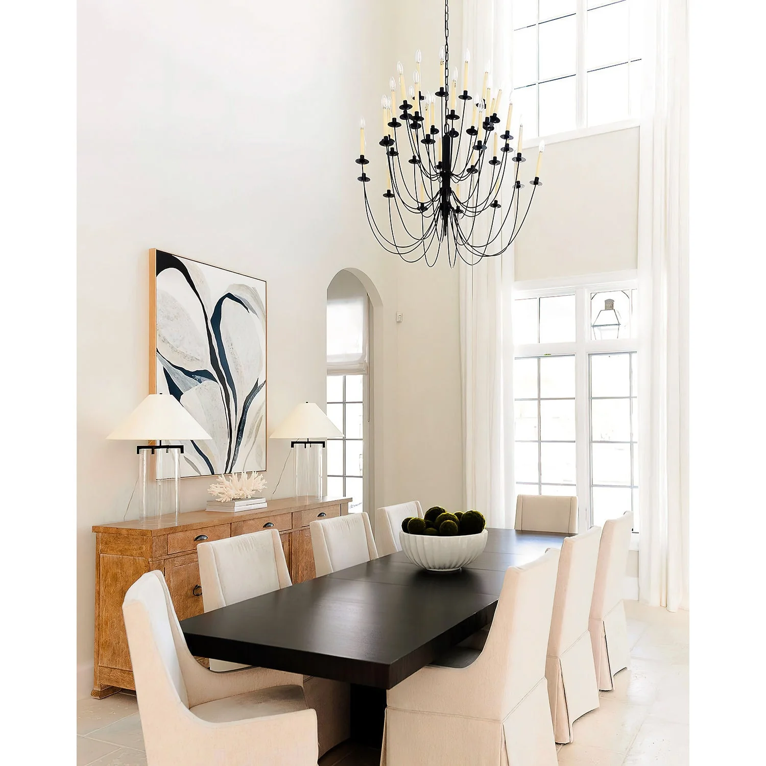 Erika Contemporary Brass Chandelier - Image 9