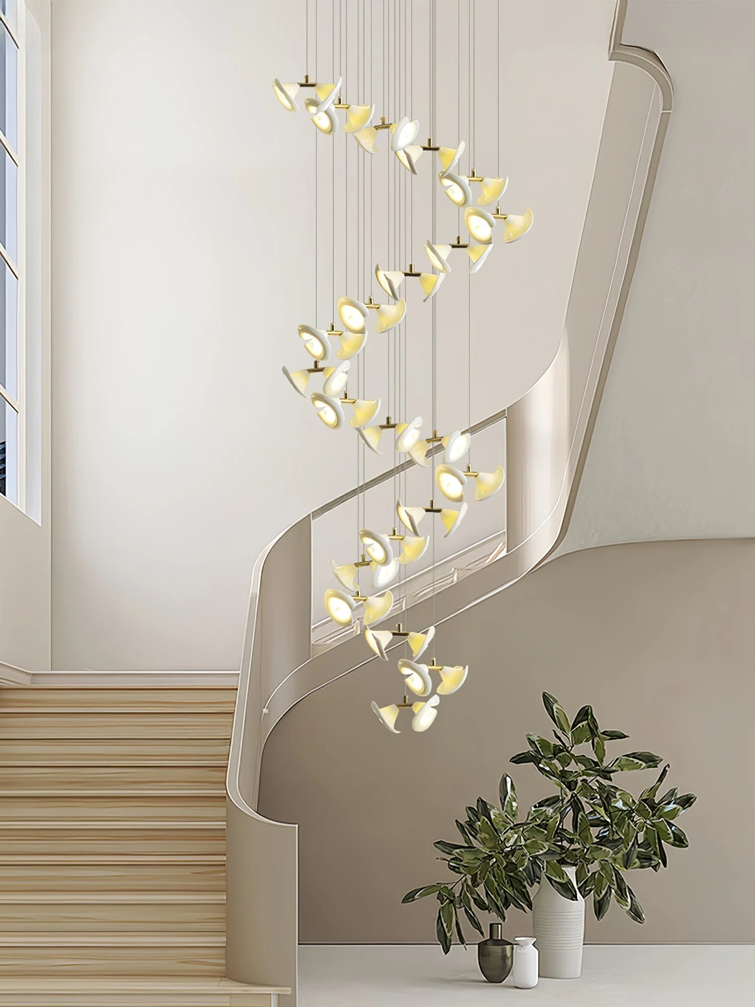 Ernoreth Art Deco Ceramic Chandelier - Image 11