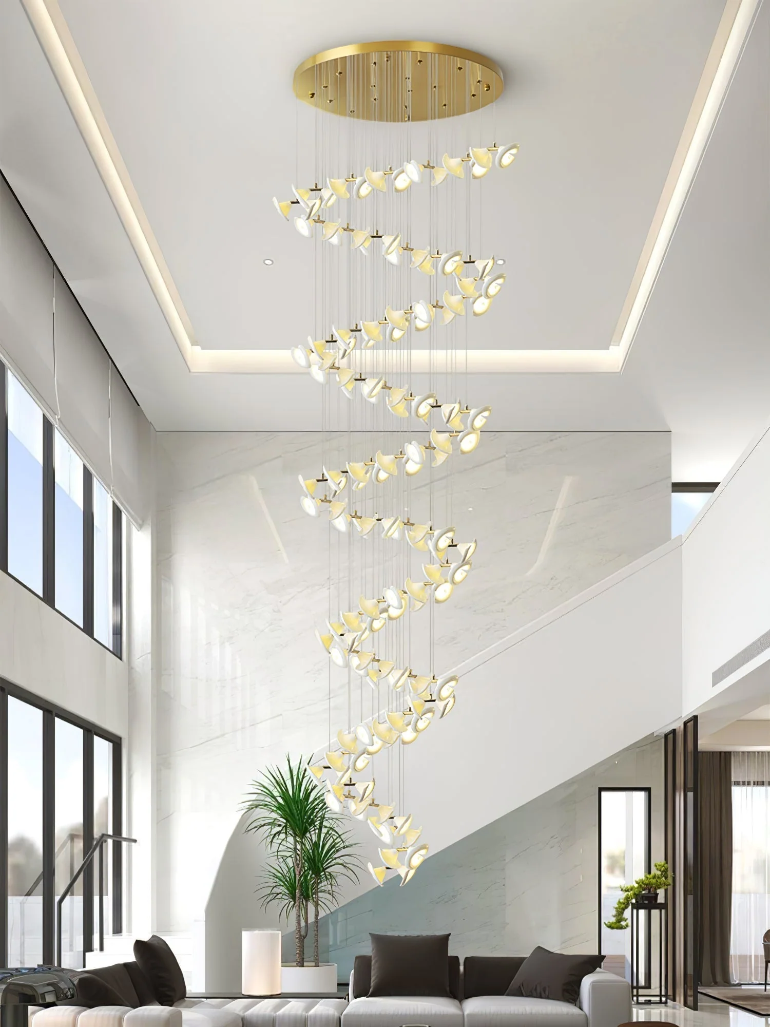 Ernoreth Art Deco Ceramic Chandelier - Image 14