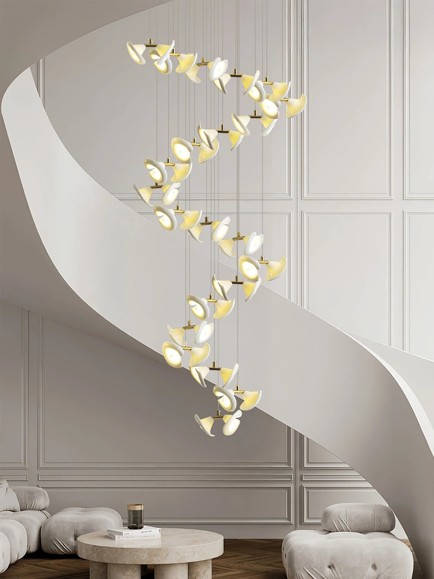 Ernoreth Art Deco Ceramic Chandelier - Image 15
