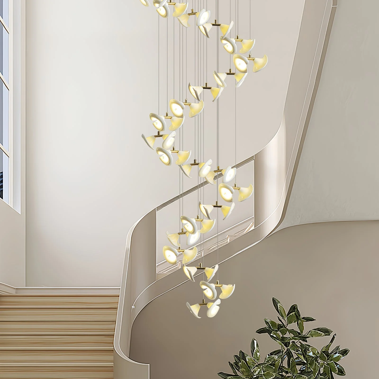 Ernoreth Art Deco Ceramic Chandelier - Image 16