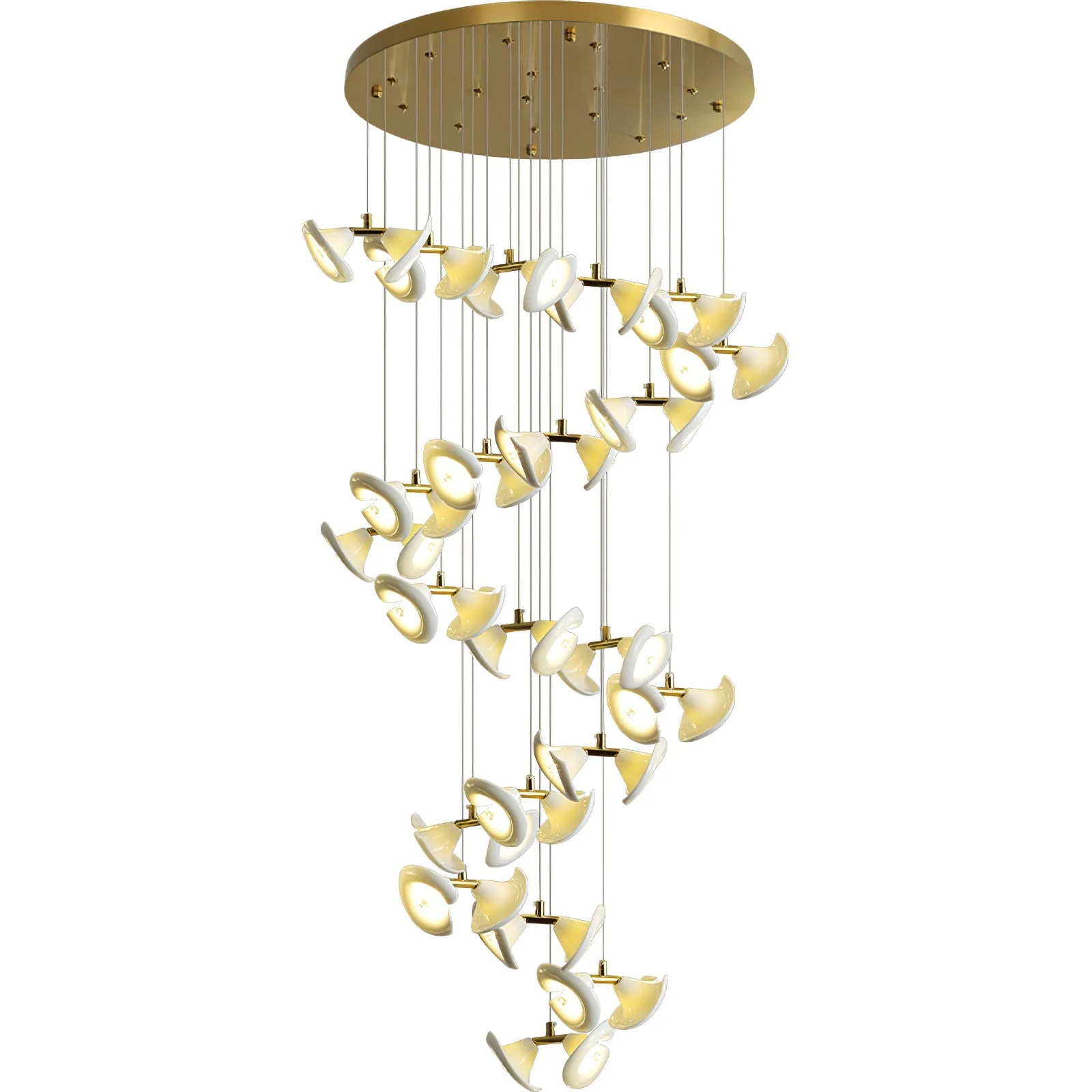Ernoreth Art Deco Ceramic Chandelier - Image 20