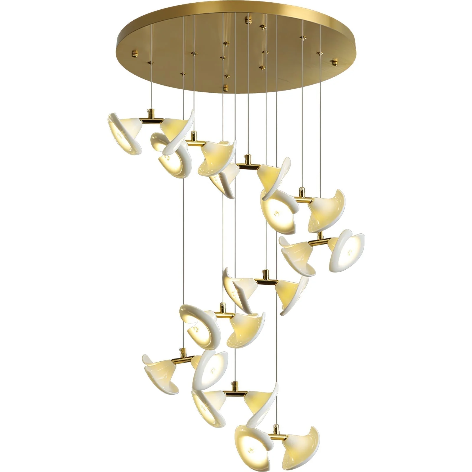 Ernoreth Art Deco Ceramic Chandelier - Image 22