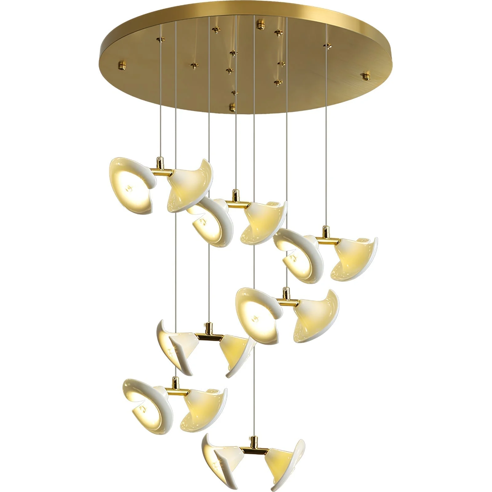 Ernoreth Art Deco Ceramic Chandelier - Image 24